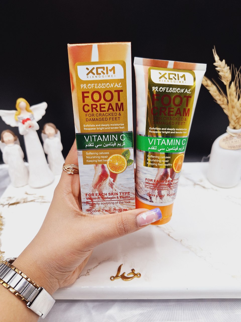 کرم ترک پا لایه بردار و مرطوب کننده ویتامین سی XQM کد X 2263