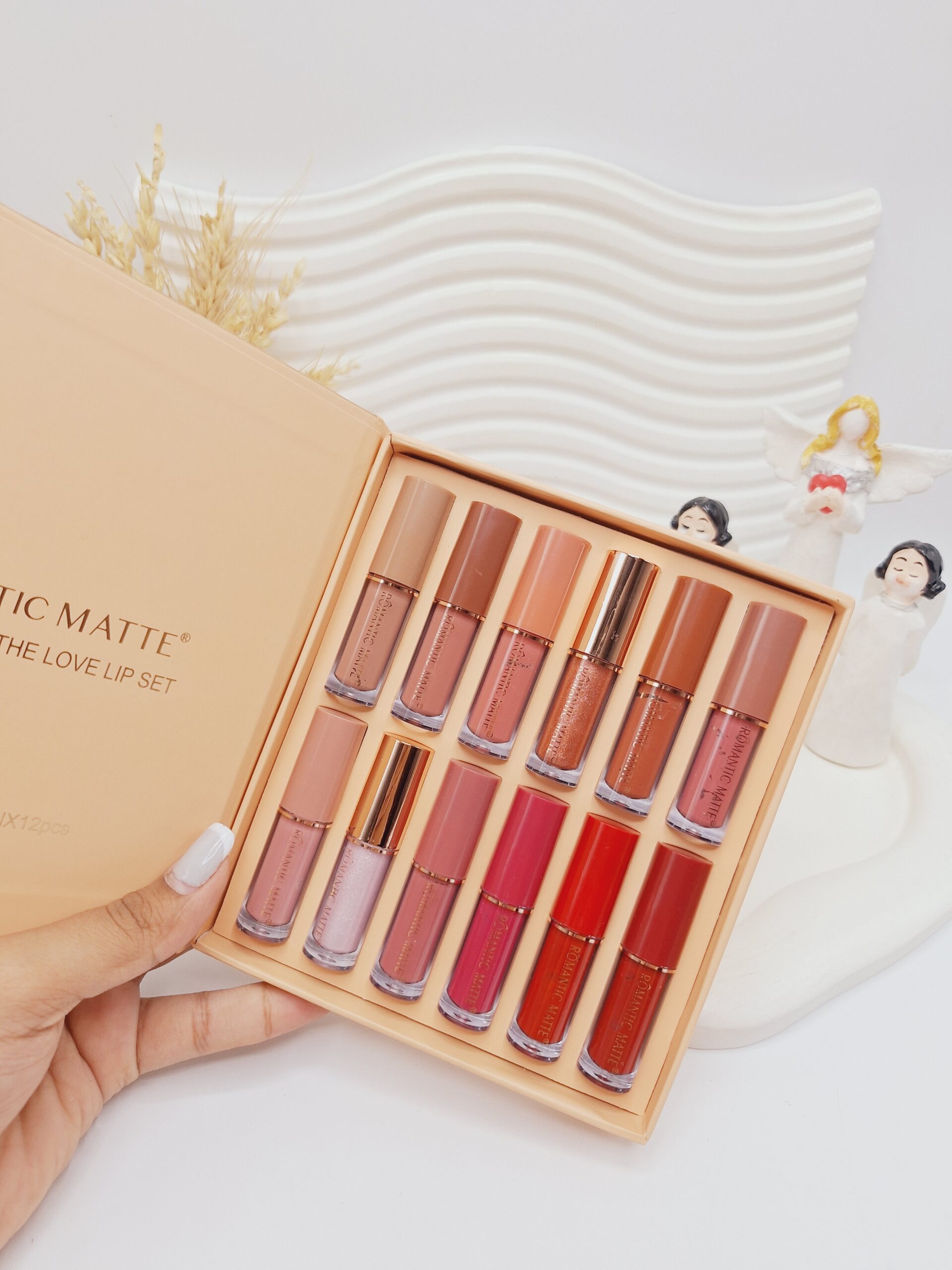 پک 12 تایی رژ مایع رومانتیک مات کد 1770