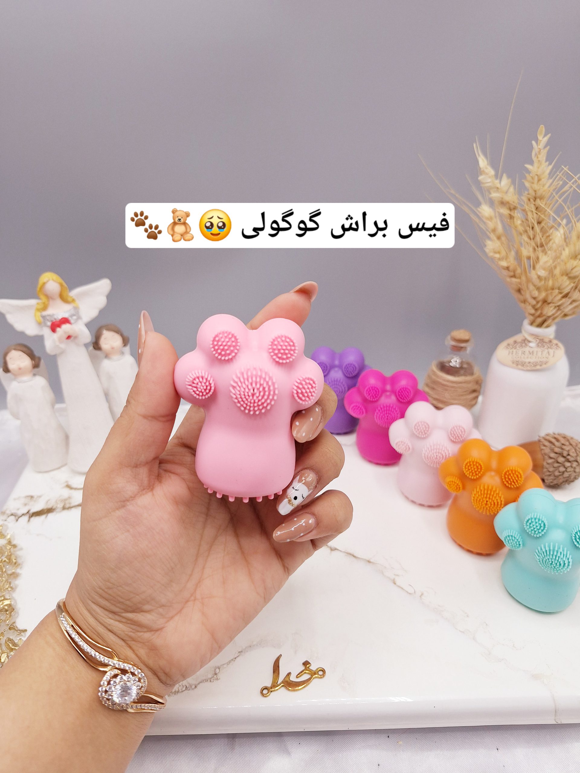فیس براش سیلیکونی مدل پنجه گربه SWEET QUEEN کد SQ_888