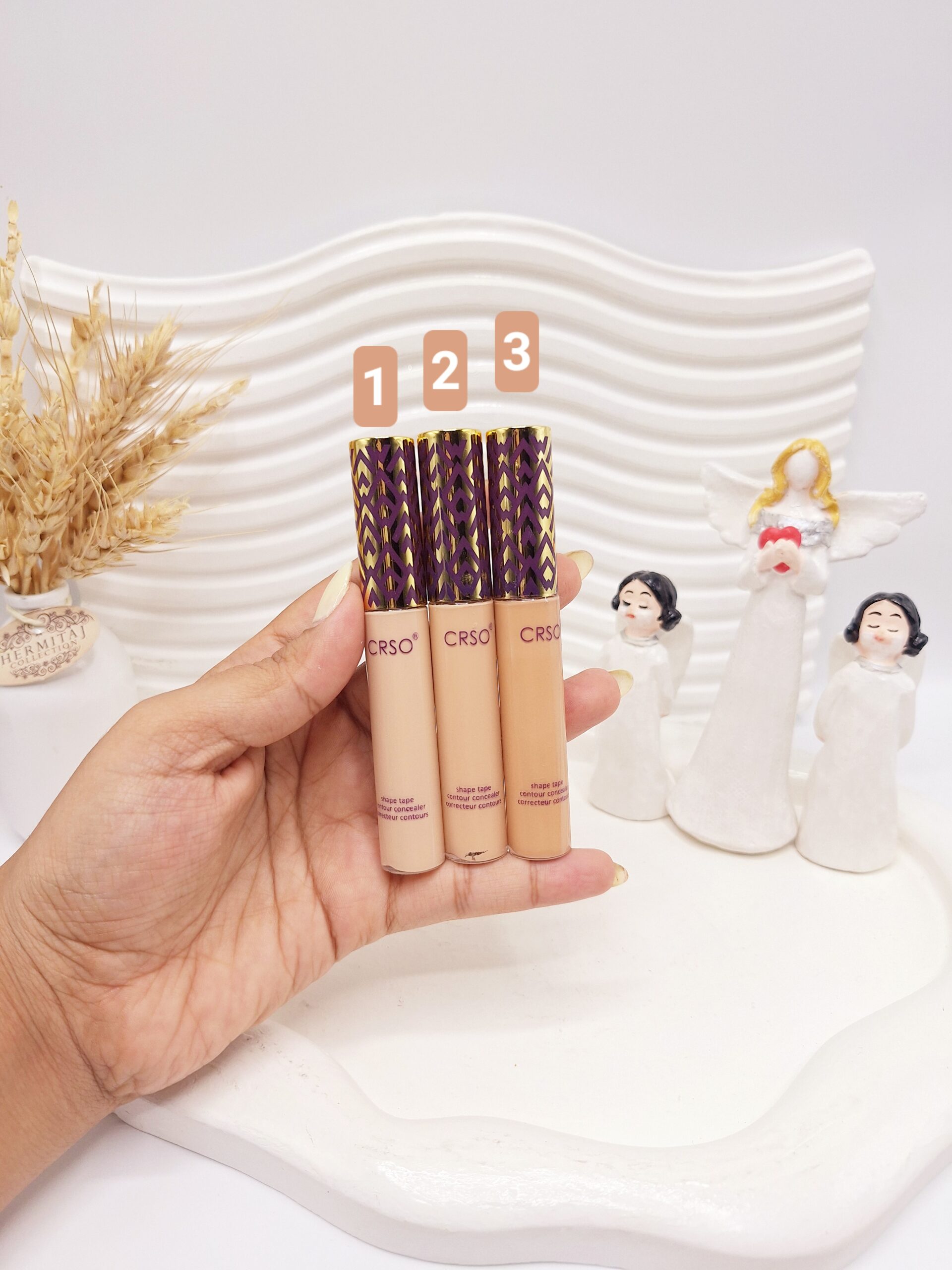 کانسیلر مایع برندCRSO با پوشانندگی بالا مدل Double Beauty کد 8393