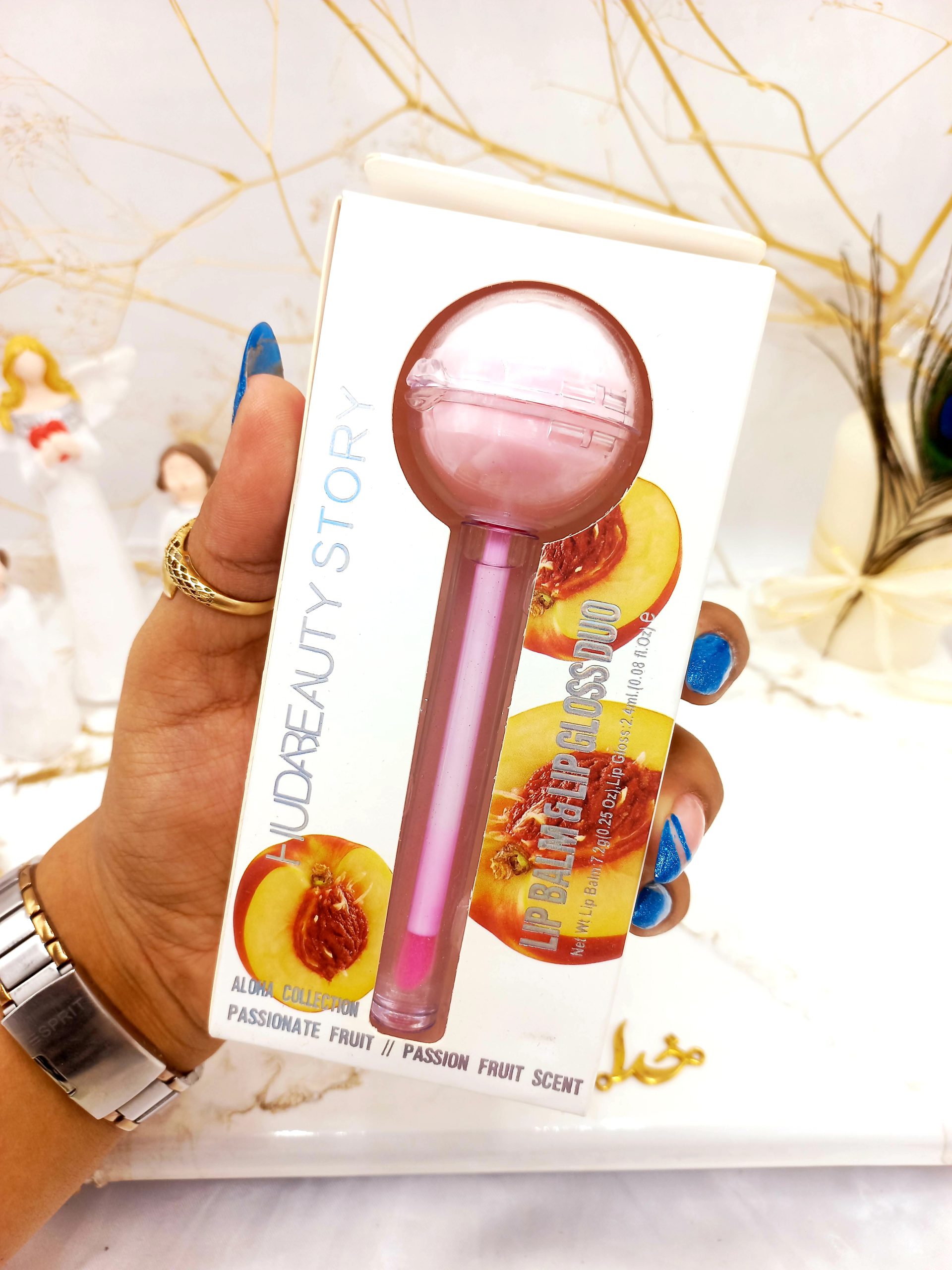 برق لب و بالم لب آبنباتی شلیل هدا بیوتی استوری HUDA BEAUTY STORY