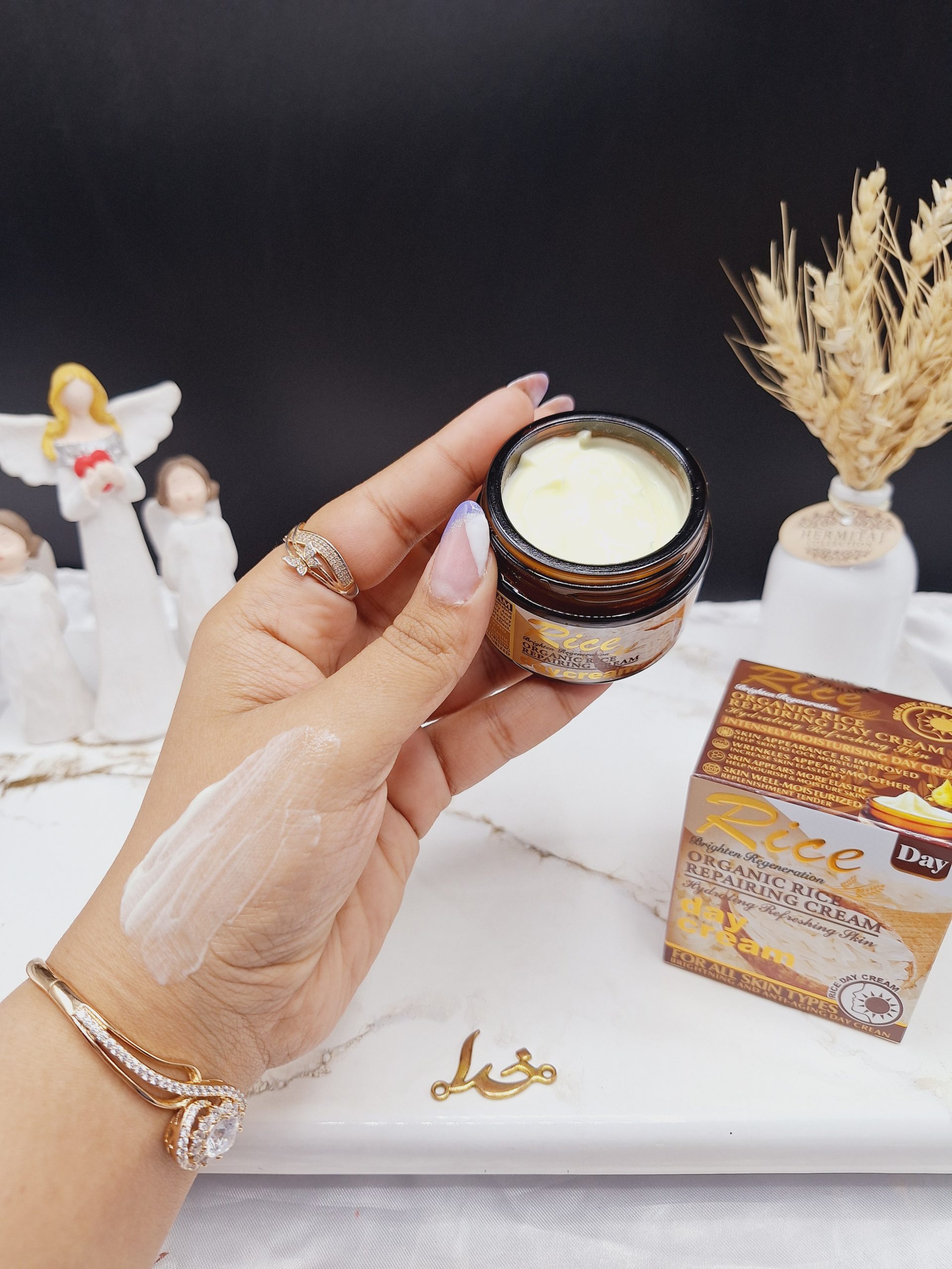 کرم روز برنج روشن کننده و ترمیم کننده پوست آسیب دیده وکالی اصلی WOKALI کد WKL 745