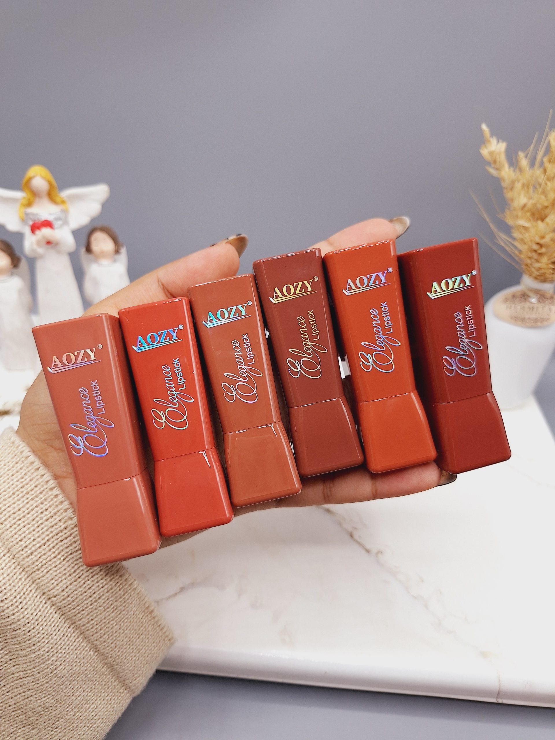 پک 6 تایی رژ جامد پرطرفدار AOZY کدAB001