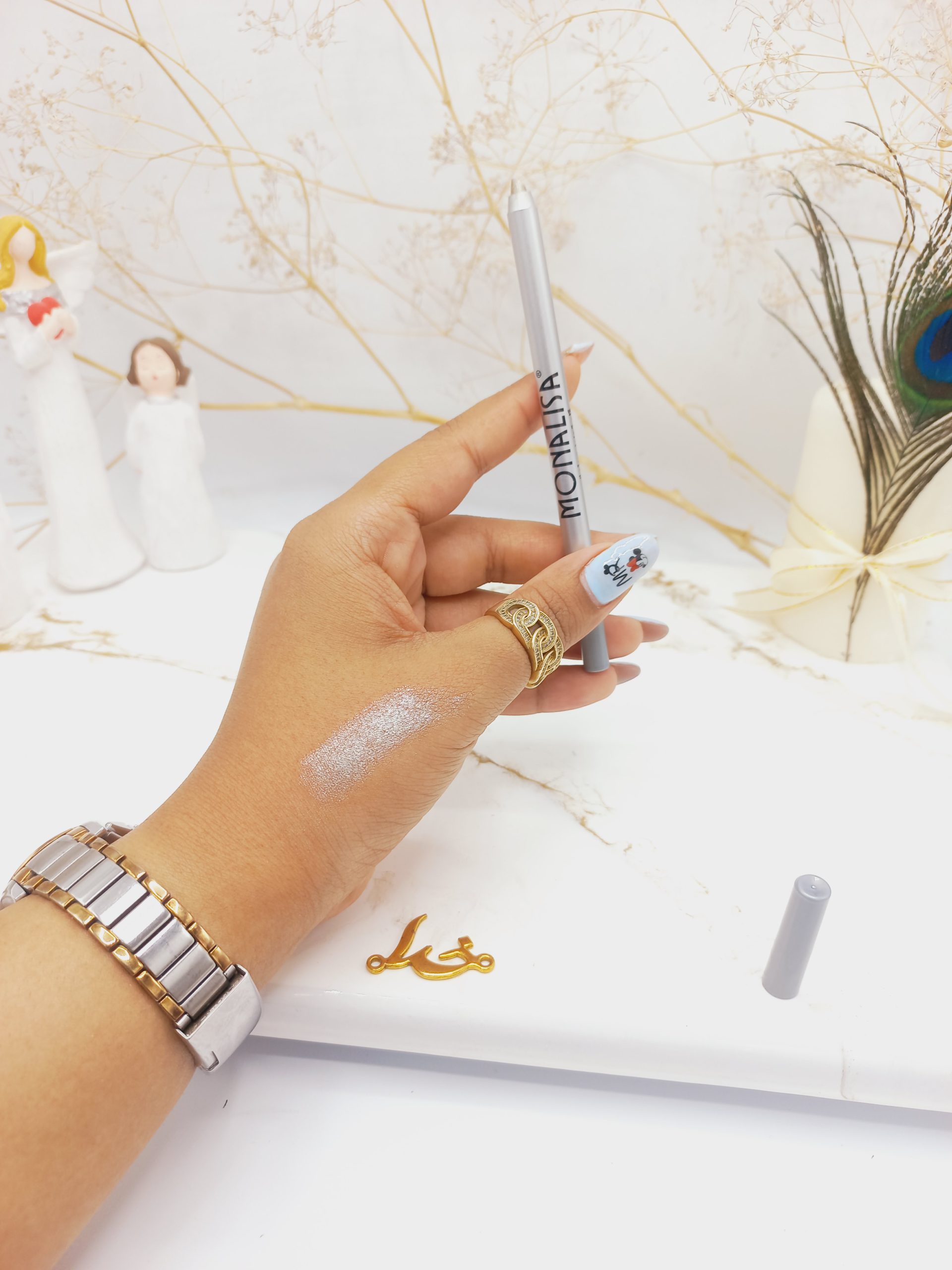 مداد چشم چرب مونالیزا رنگ نقره ای شاین Monalisa کد 006