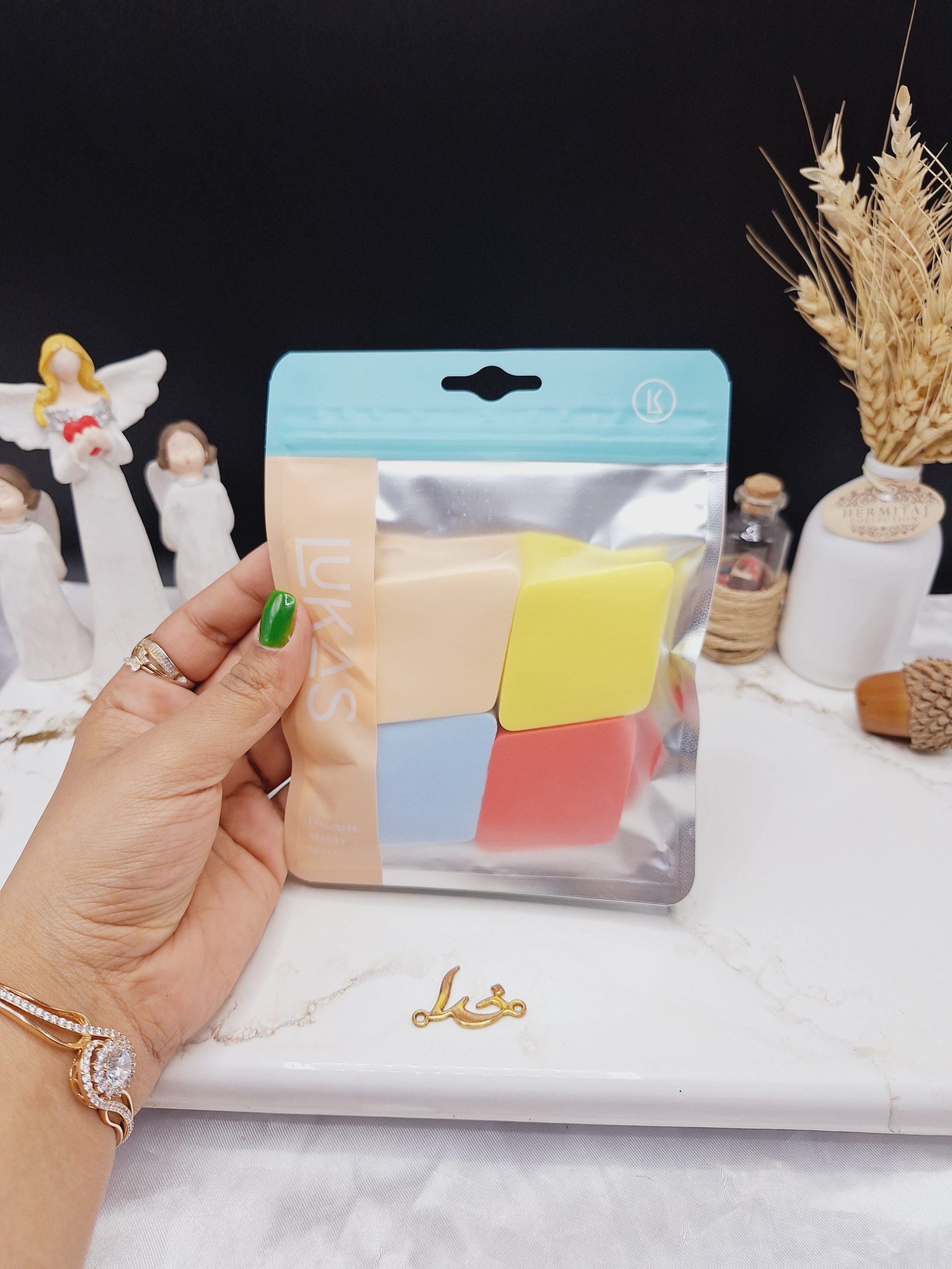 پد آرایشی 4 تکه لوزی LUKAS کد 2518