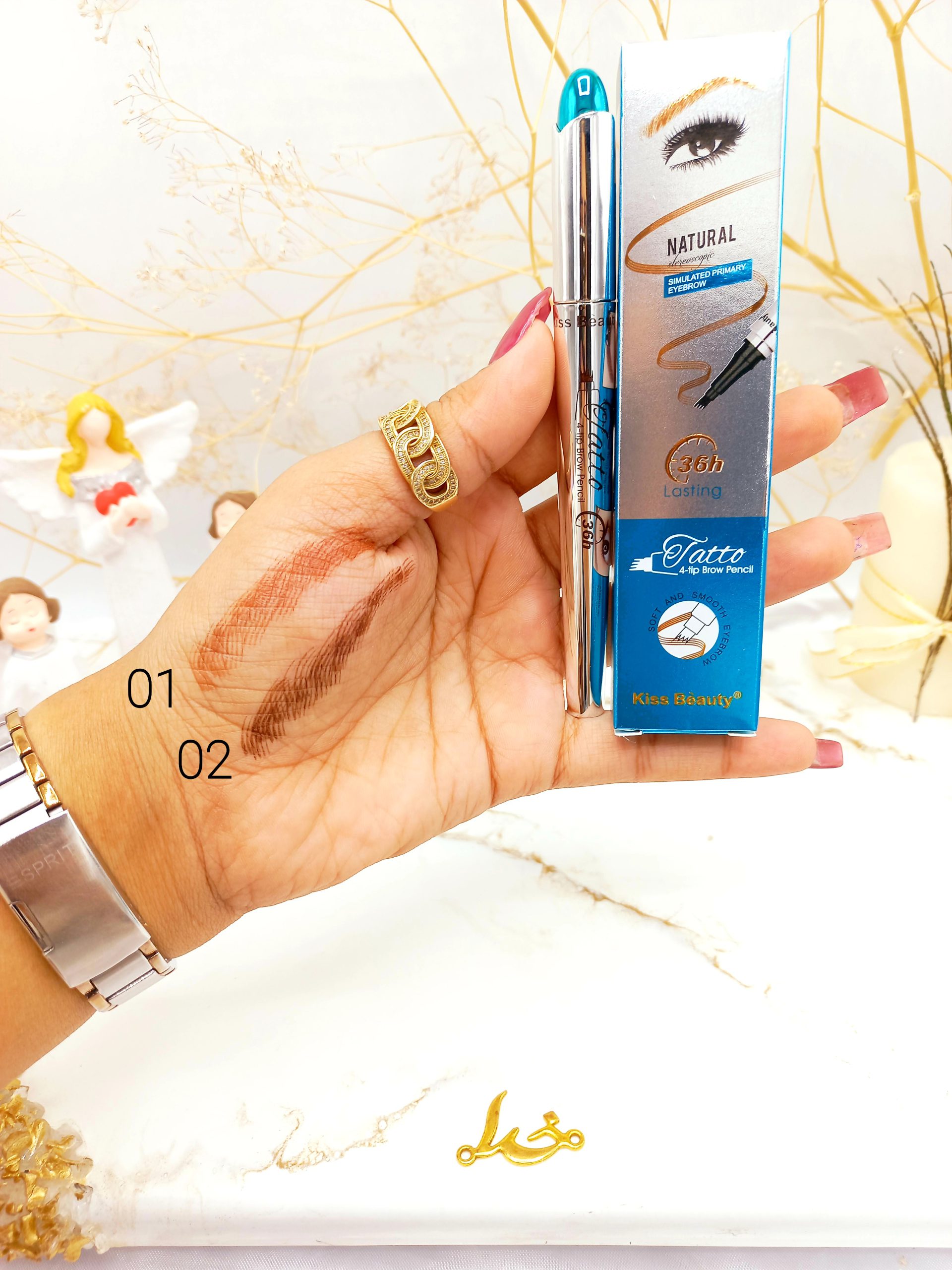 هاشور ابرو چهار خطه کیس بیوتی Kiss beauty کد 265603AB