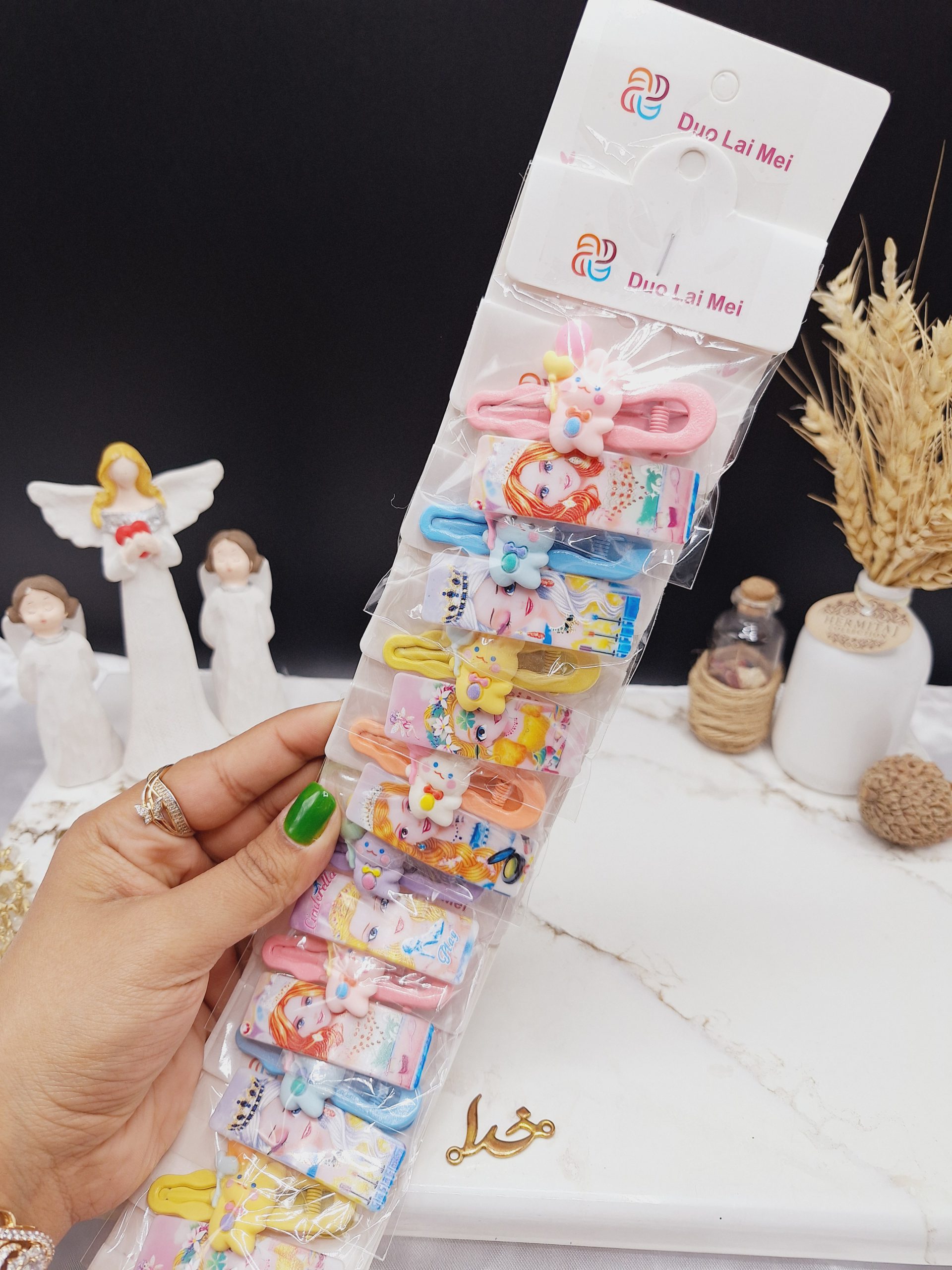 پک کارت 20عددی پنس و گیره مو طرح خرس شاد و دیزنی