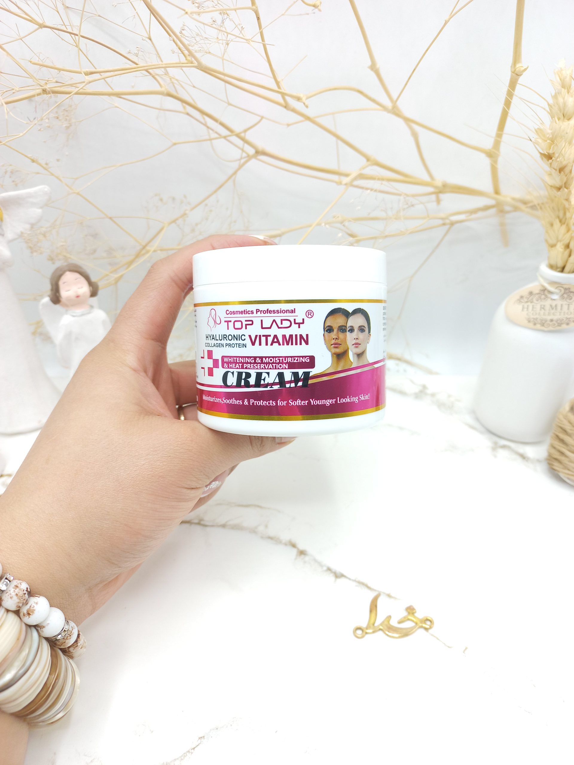 کرم سفید کننده و روشن کننده پروتئین کلاژن هیالورونیک تاپ لیدی TOP LADY کد 74662
