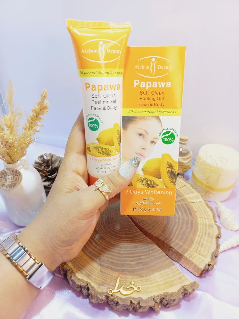 ژل پرطرفدار لایه بردار پاپایا Papawa برند آیچون بیوتی Aichun Beauty کد AC31064