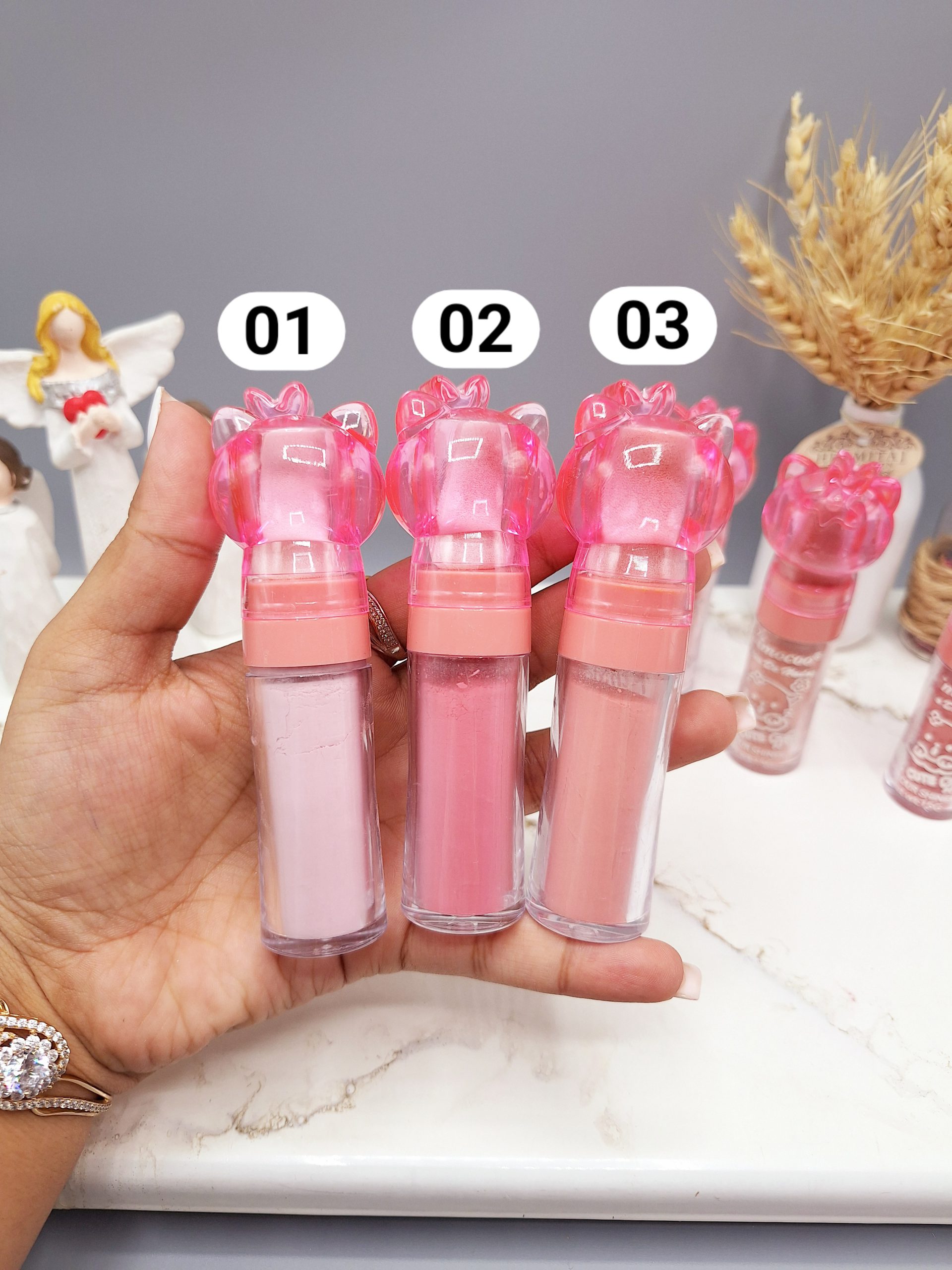 رژ گونه پودری هلو کیتی مدل صورتی باربی برند Rimocoo کد R1439