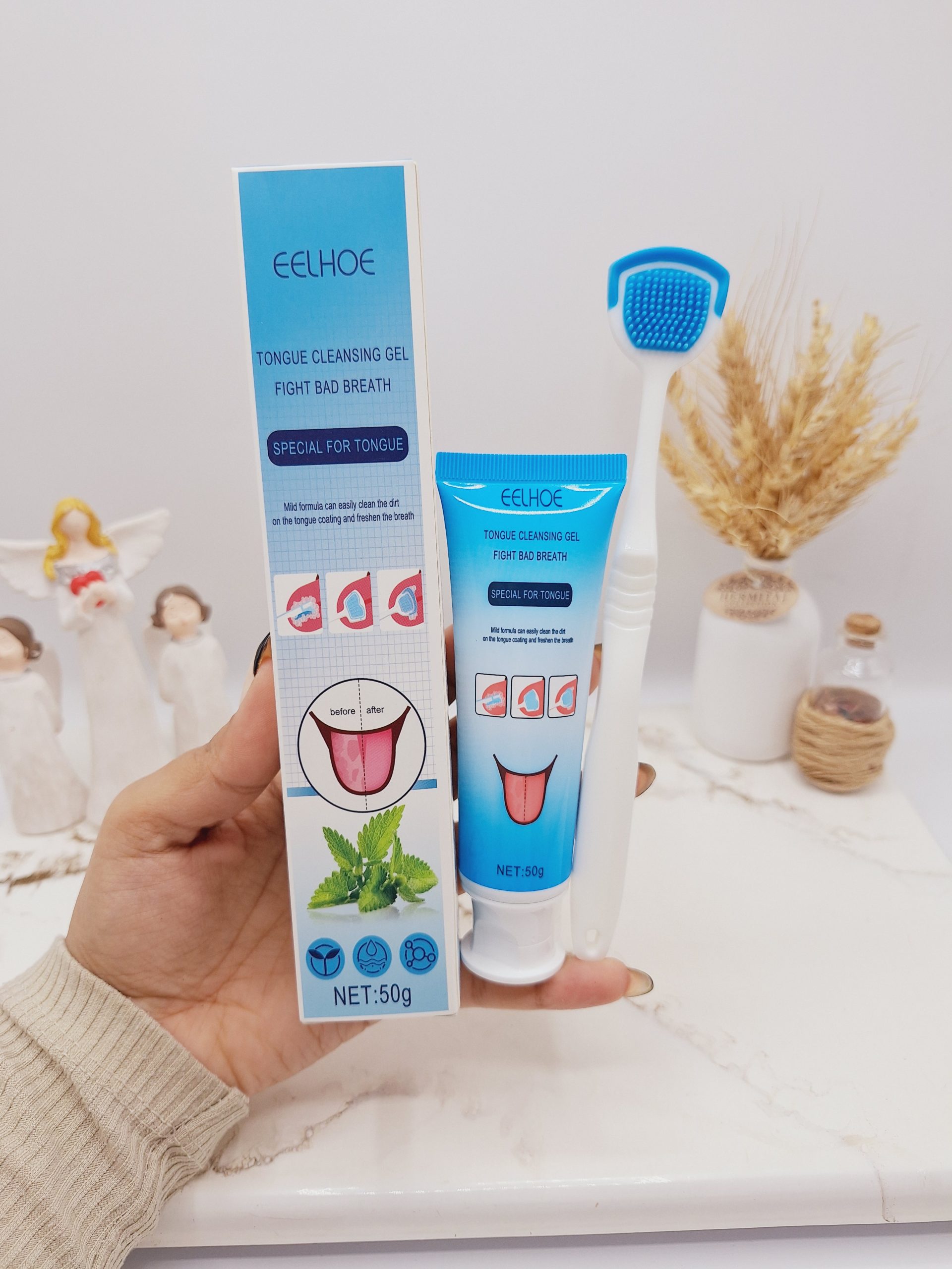 مسواک تمیز کننده زبان و خوشبو کننده دهان ایلهو کد 0376