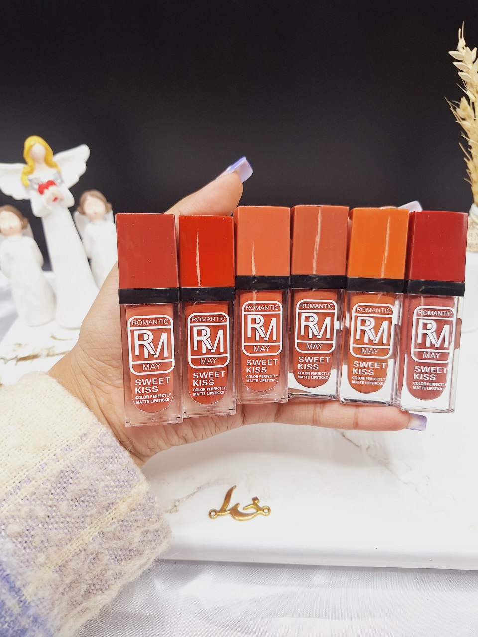 پک 6 تایی رژ مایع رومانتیک ROMANTIC MAY کد 796