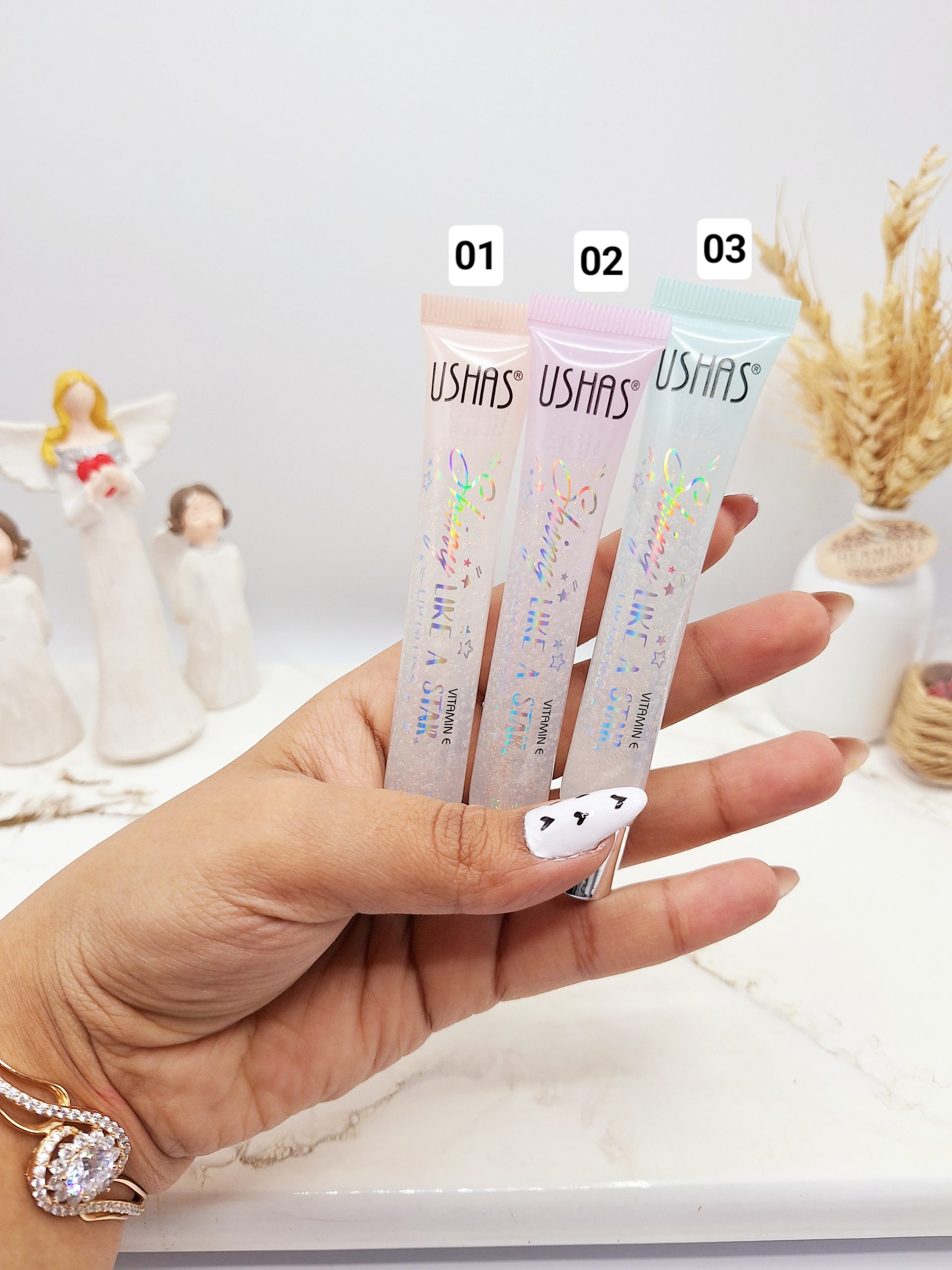 لیپ گلاس تیوپی شاین دار یوشاس کد lg2233