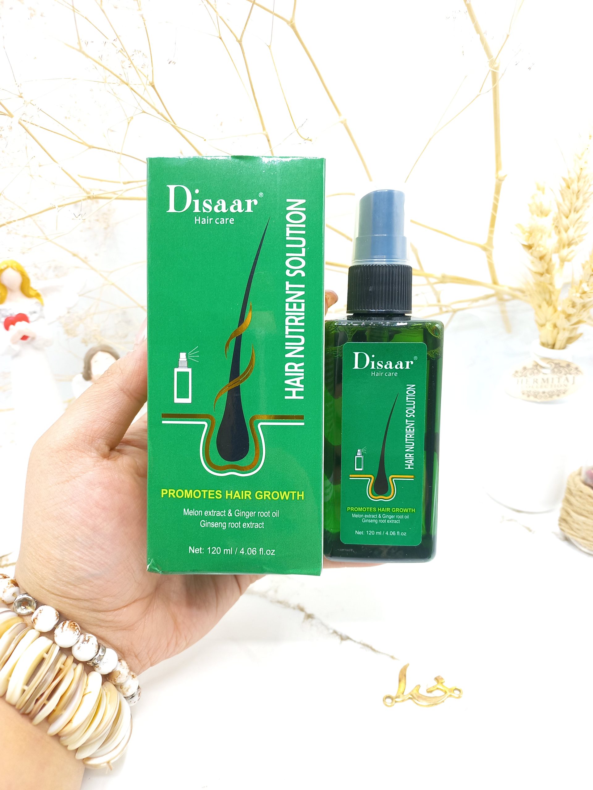 محلول رشد و تقویت کننده مغذی مو با ریشه زنجبیل و جنسینگ دیسار کد 5115