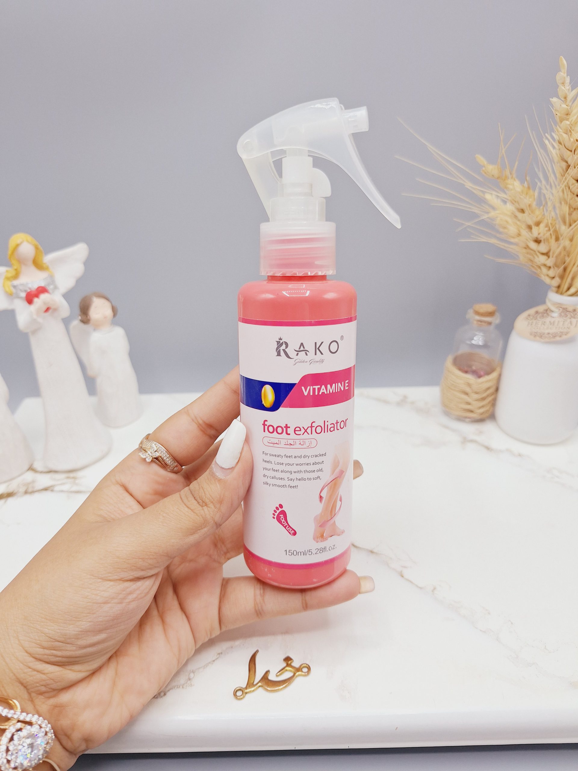 اسپری رفع ترک و خشکی پا و بدن قوی ویتامین E راکو اصلی《بدون کارتن 》کد 923