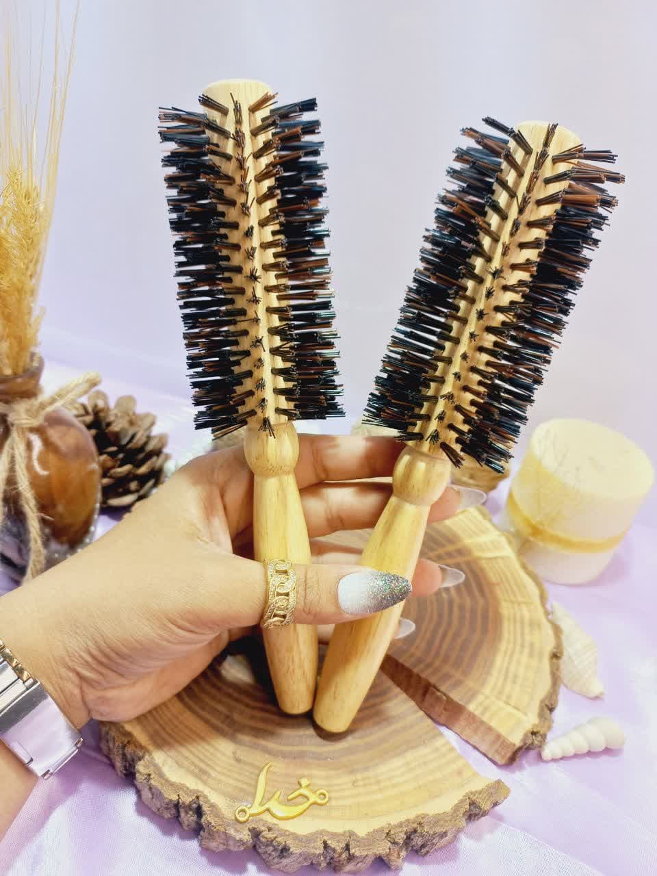 برس مو پیچی دسته بامبو