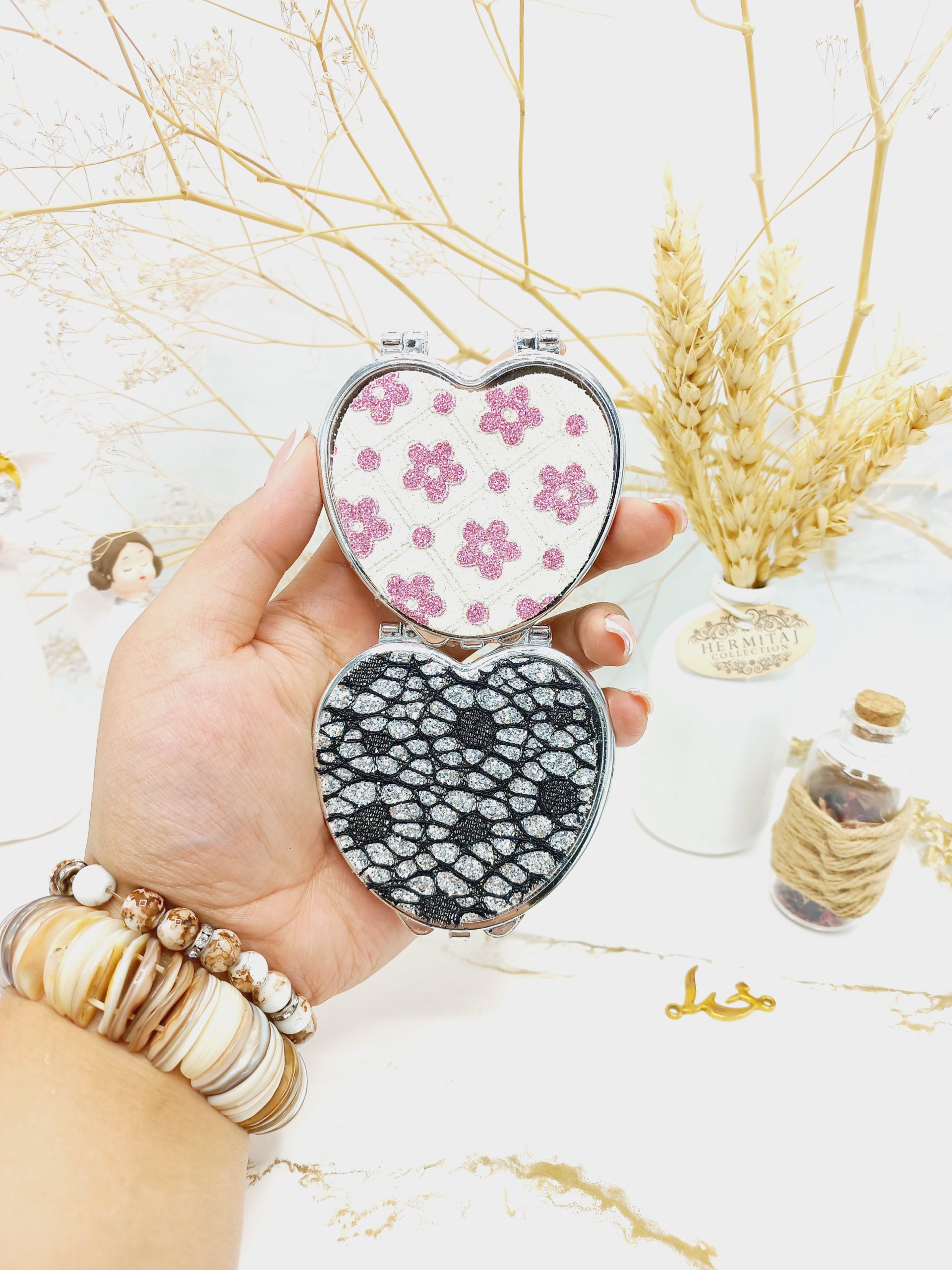 آینه فانتزی طرح قلبی