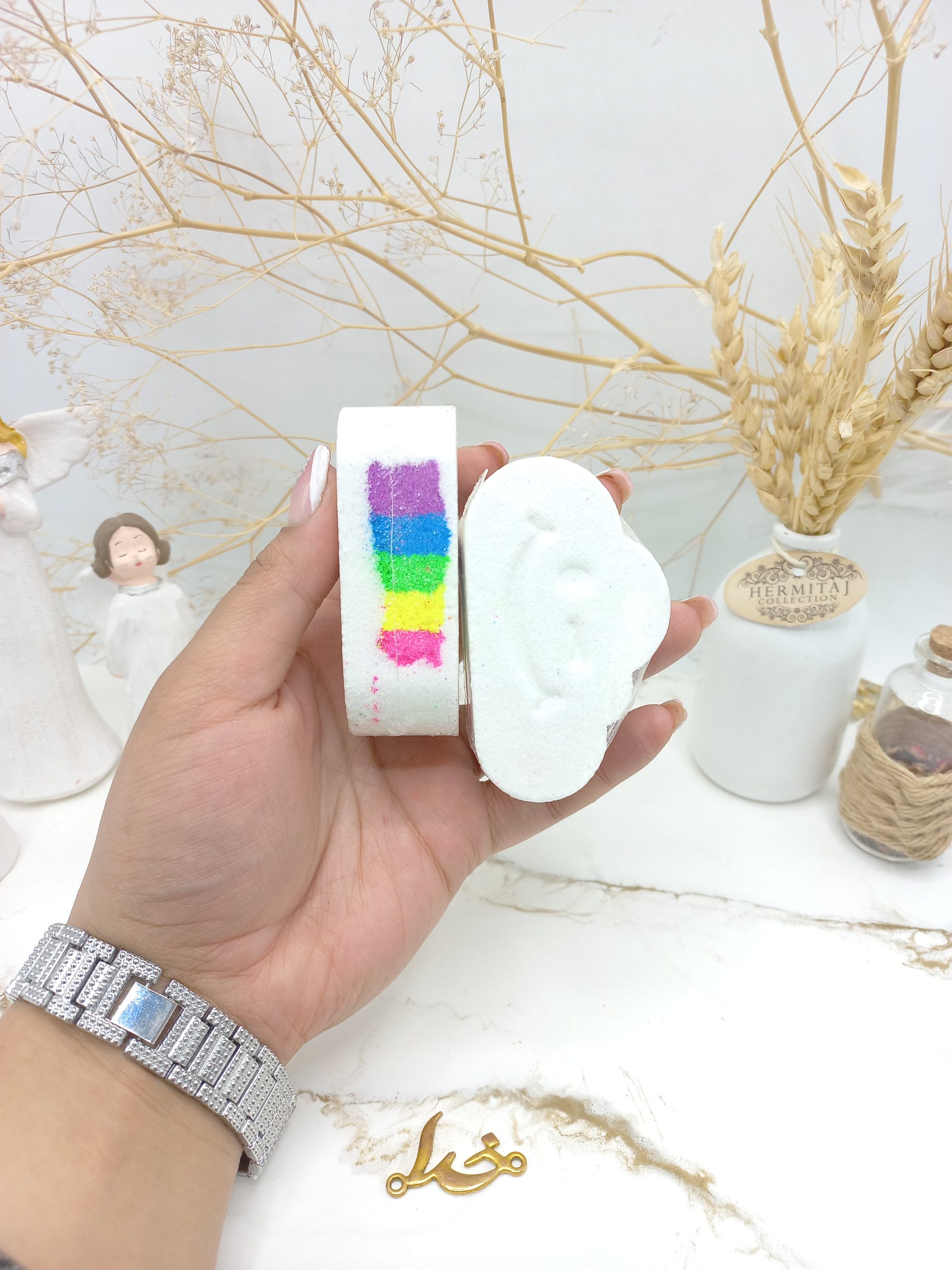 کوکتل طرح ابر رنگین کمان 80 گرم فوق العاده با کیفیت با جوشش بالا (طرح لبخند)