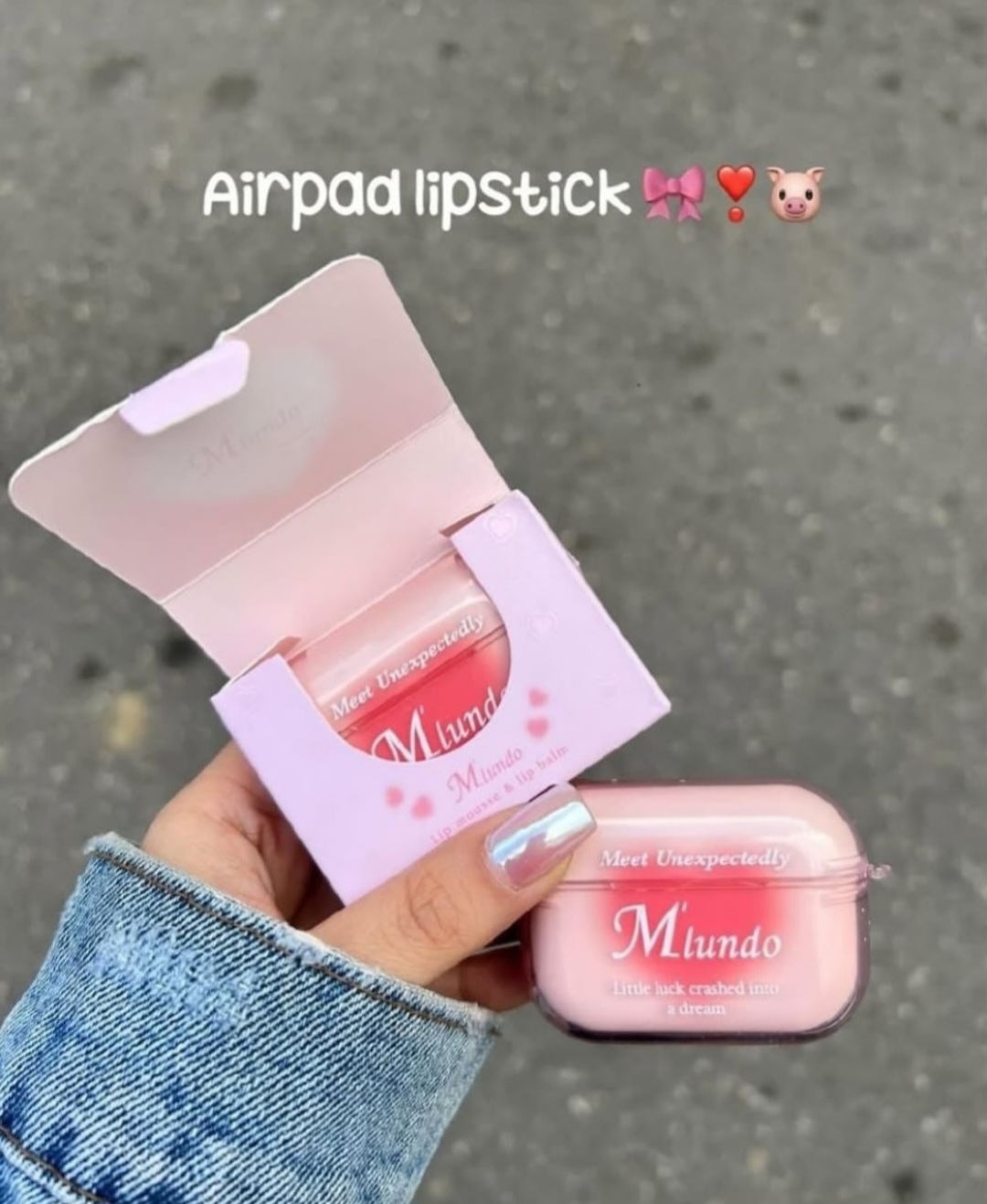 رژ لب دو قلو مدل ایرادی فوق العاده زیبا و با کیفیت برند M'lundo مناسب ولنتاین کد 2663