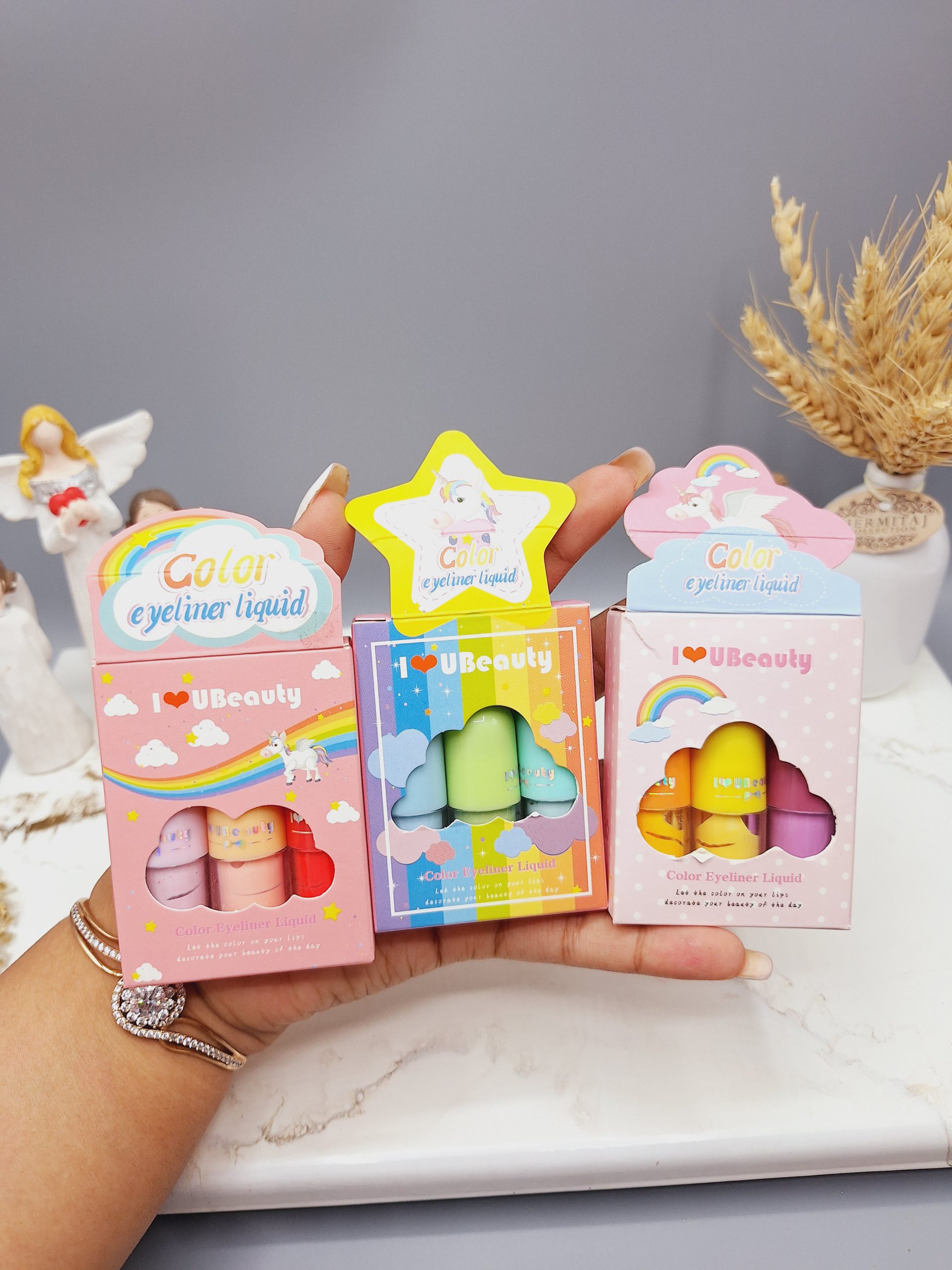 پک 4 عددی خط چشم رنگی مویی برند UBeauty کد 3899