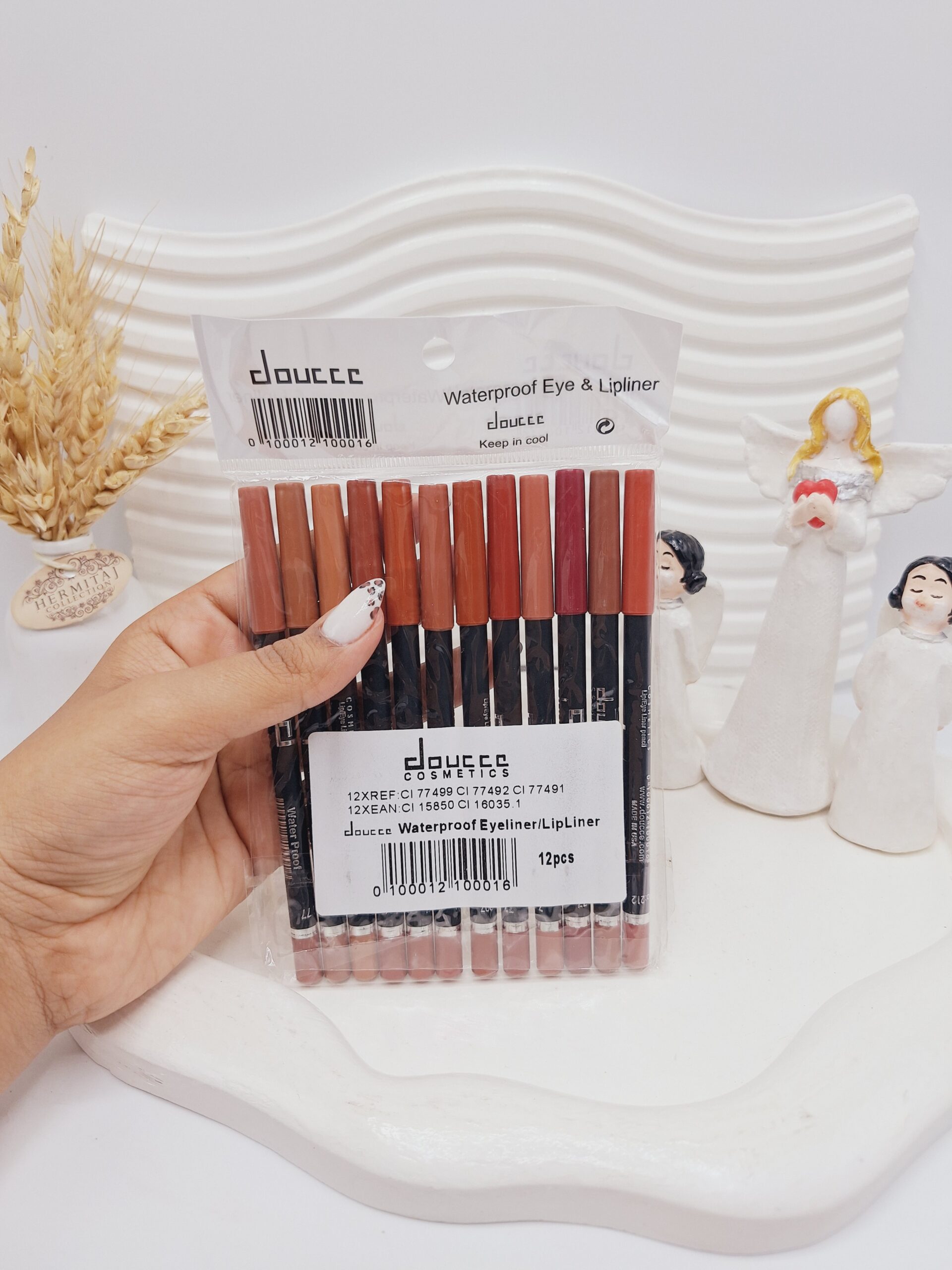 پک 12عددی خط لب مدادی برند دوسه کد 0016