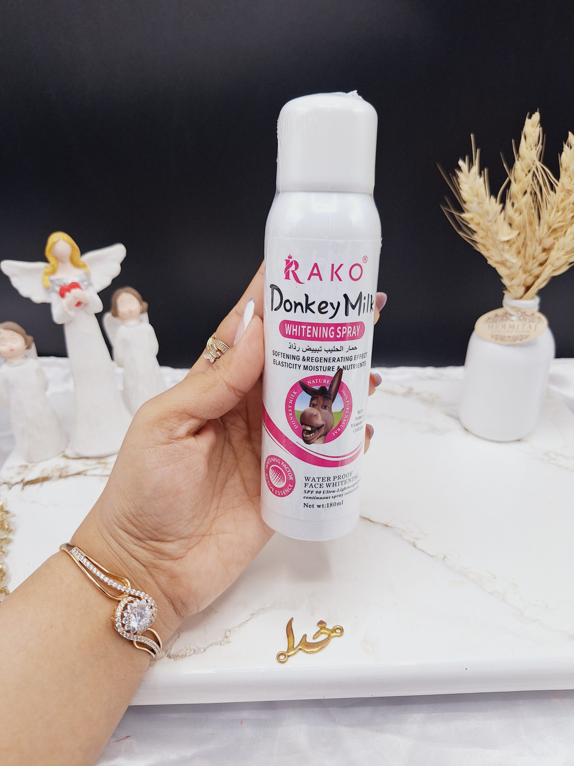 اسپری سفید کننده حاوی ضد آفتاب شیر الاغ راکو RAKO کد RK 1159