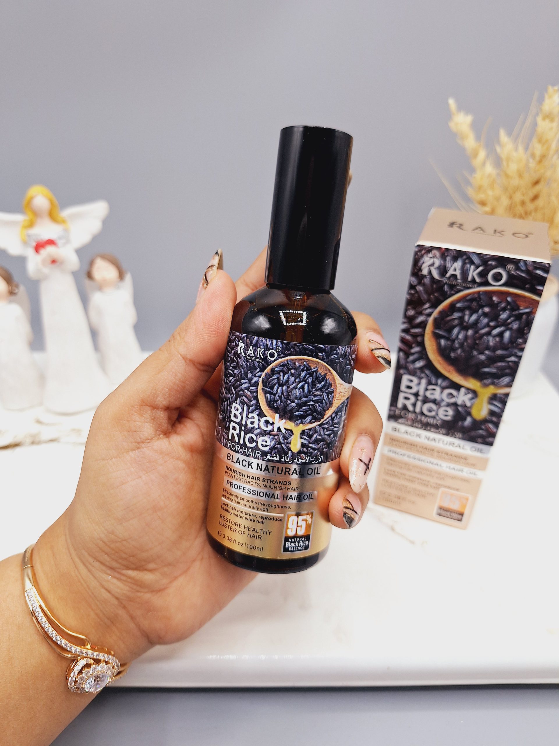 روغن مو تقویتی برنج سیاه برند راکو کد 1188