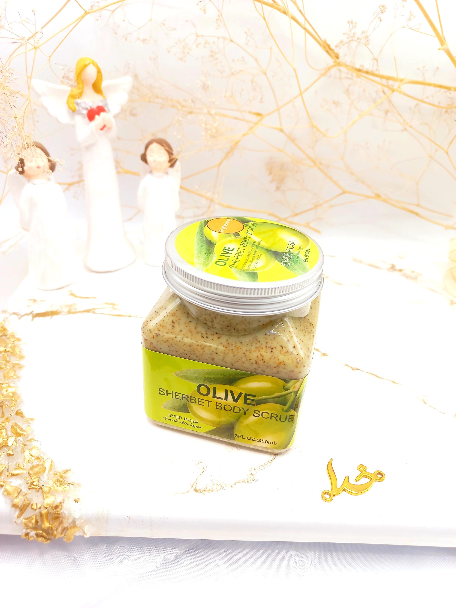 اسکراب پرطرفدار 350 میل شنی صورت و بدن رایحه زیتون ایور روزا EVER ROSA اصلی کد ER90004