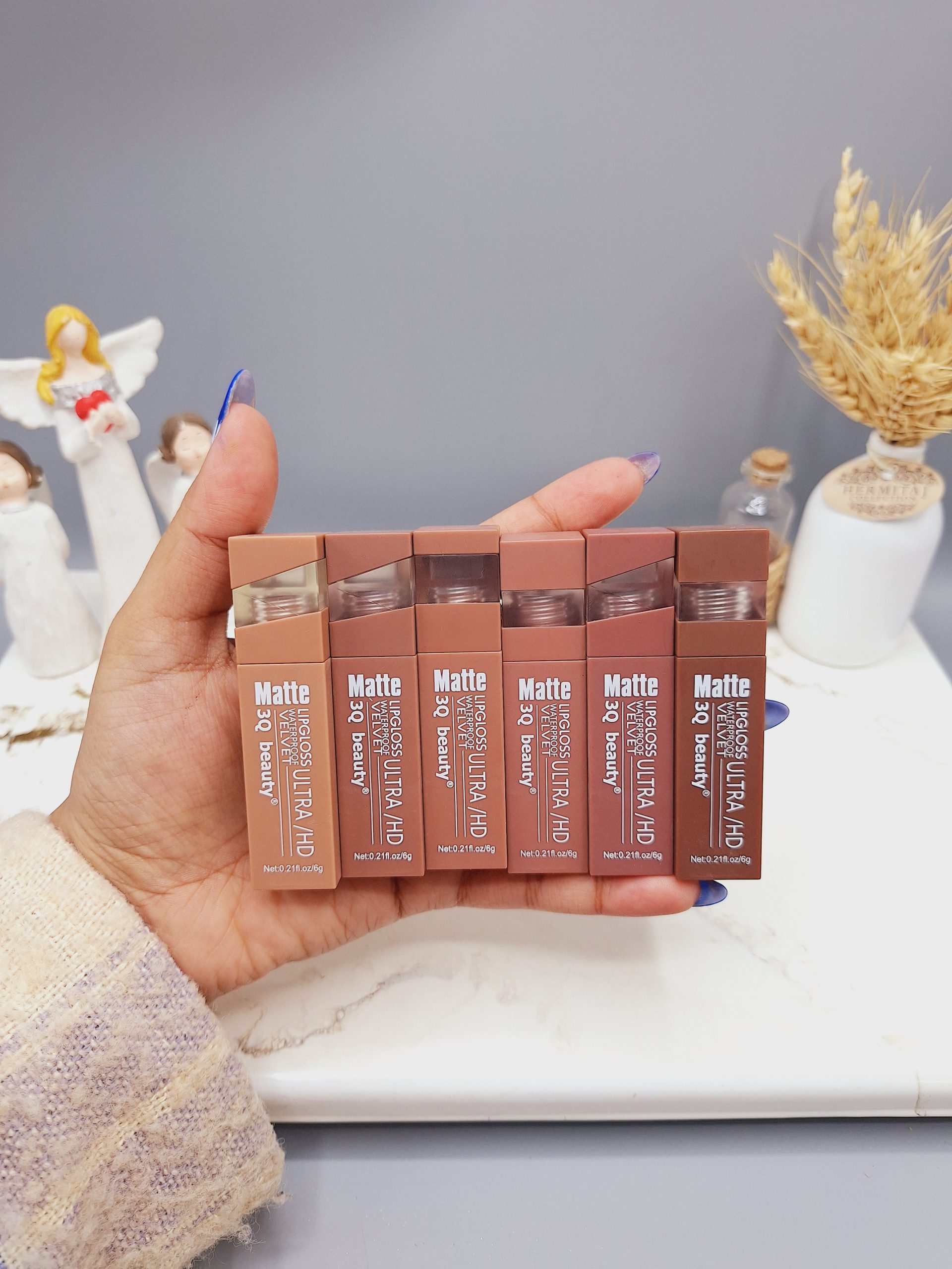 پک 6 تایی رژ مایع مات نود برند 3Q بیوتی کد 393