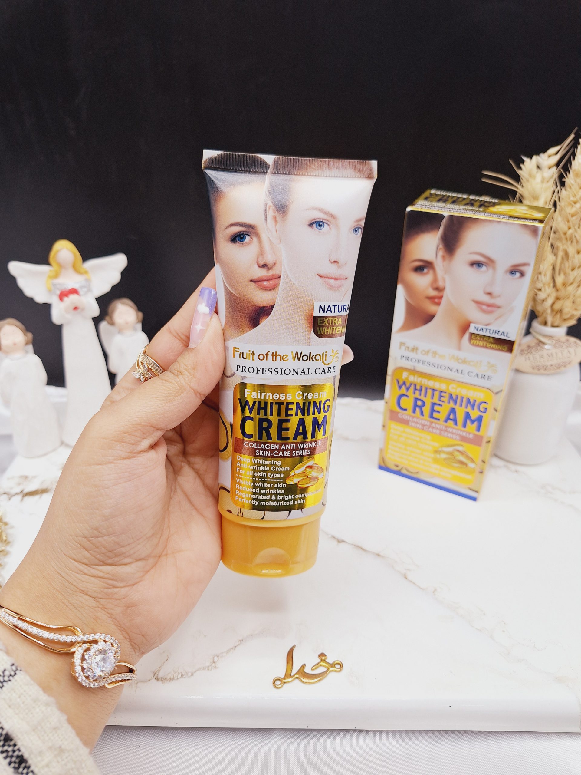 کرم سفید کننده و ضد چین و چروک عمقی وکالی Wokali کلاژن ساز کد WKL530