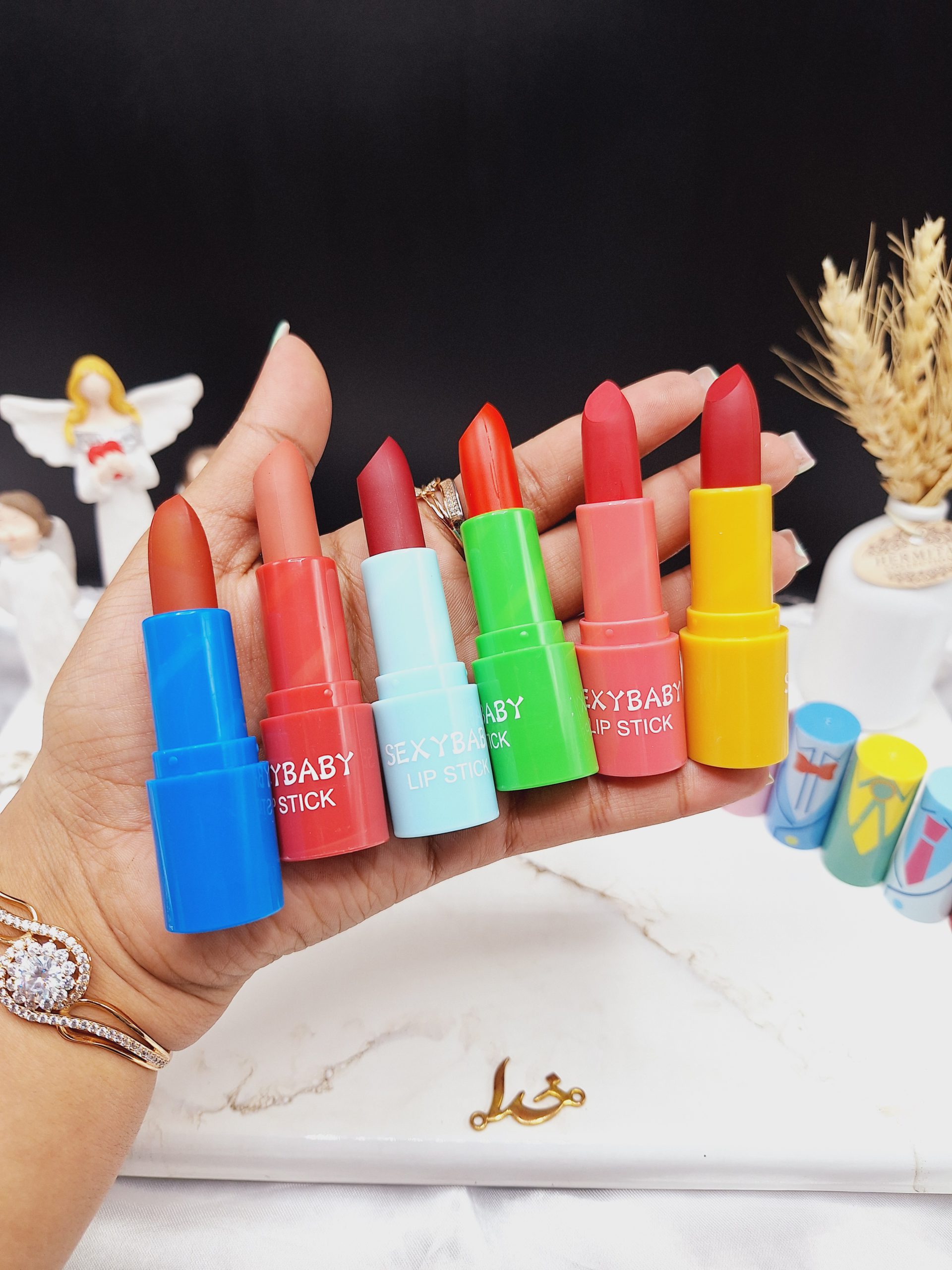 پک رژ جامد 6 تایی طرح کت کد MN_202