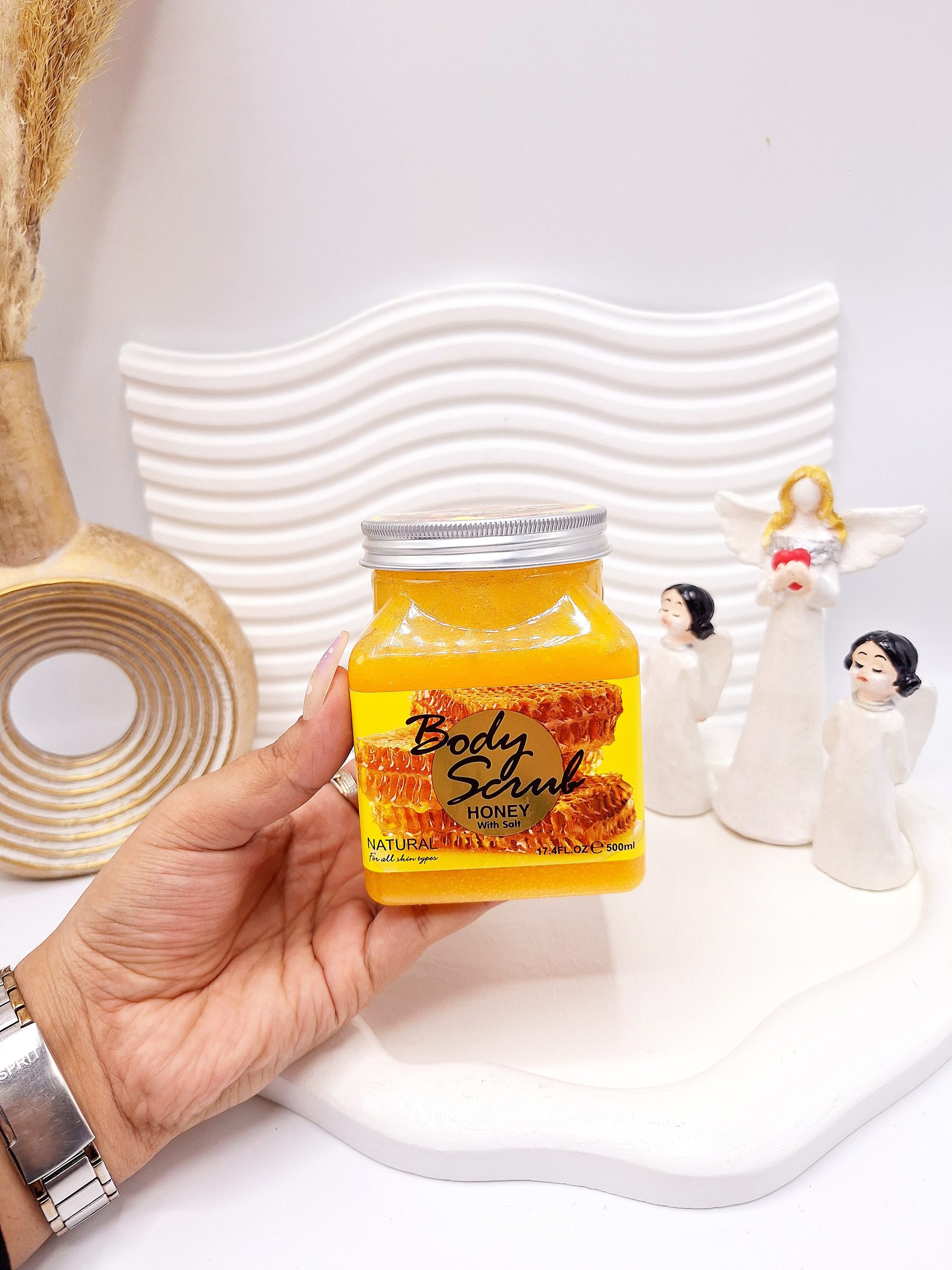 اسکراب شکری بدن رایحه عسل حجم 500 گرم کد WKL728