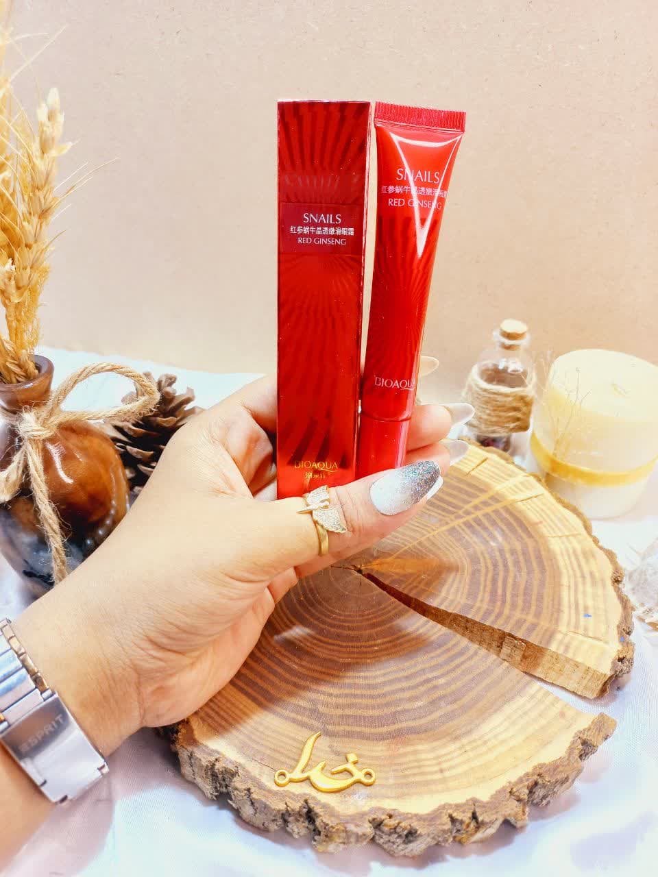 کرم دور چشم تیوپی حلزون و جنسینگ قرمز بیوآکوا کد BQY8687 | فروش عمده