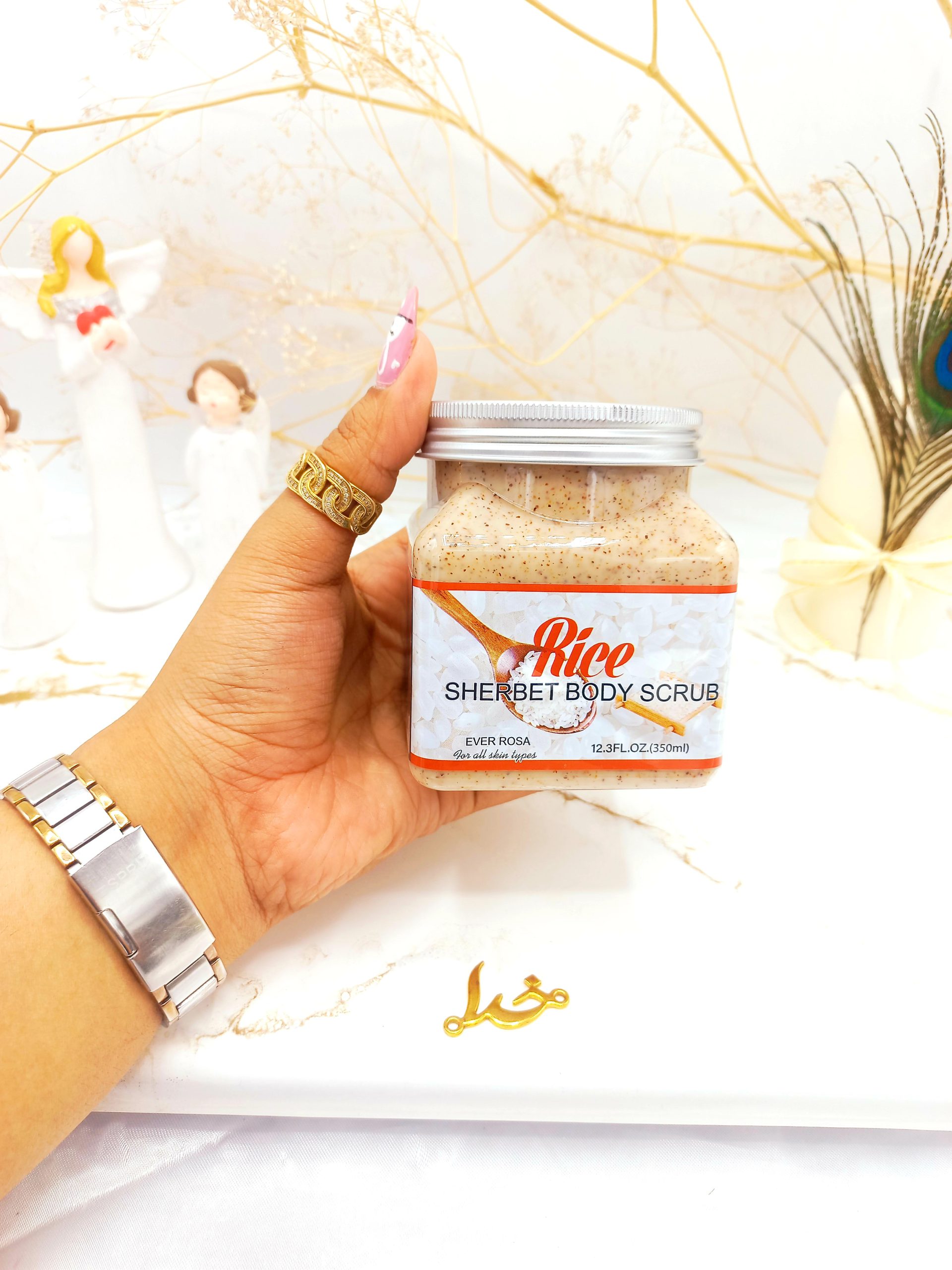 اسکراب پرطرفدار 350 میل شنی صورت و بدن رایحه برنج ایور روزا EVER ROSA اصلی کد ER90018