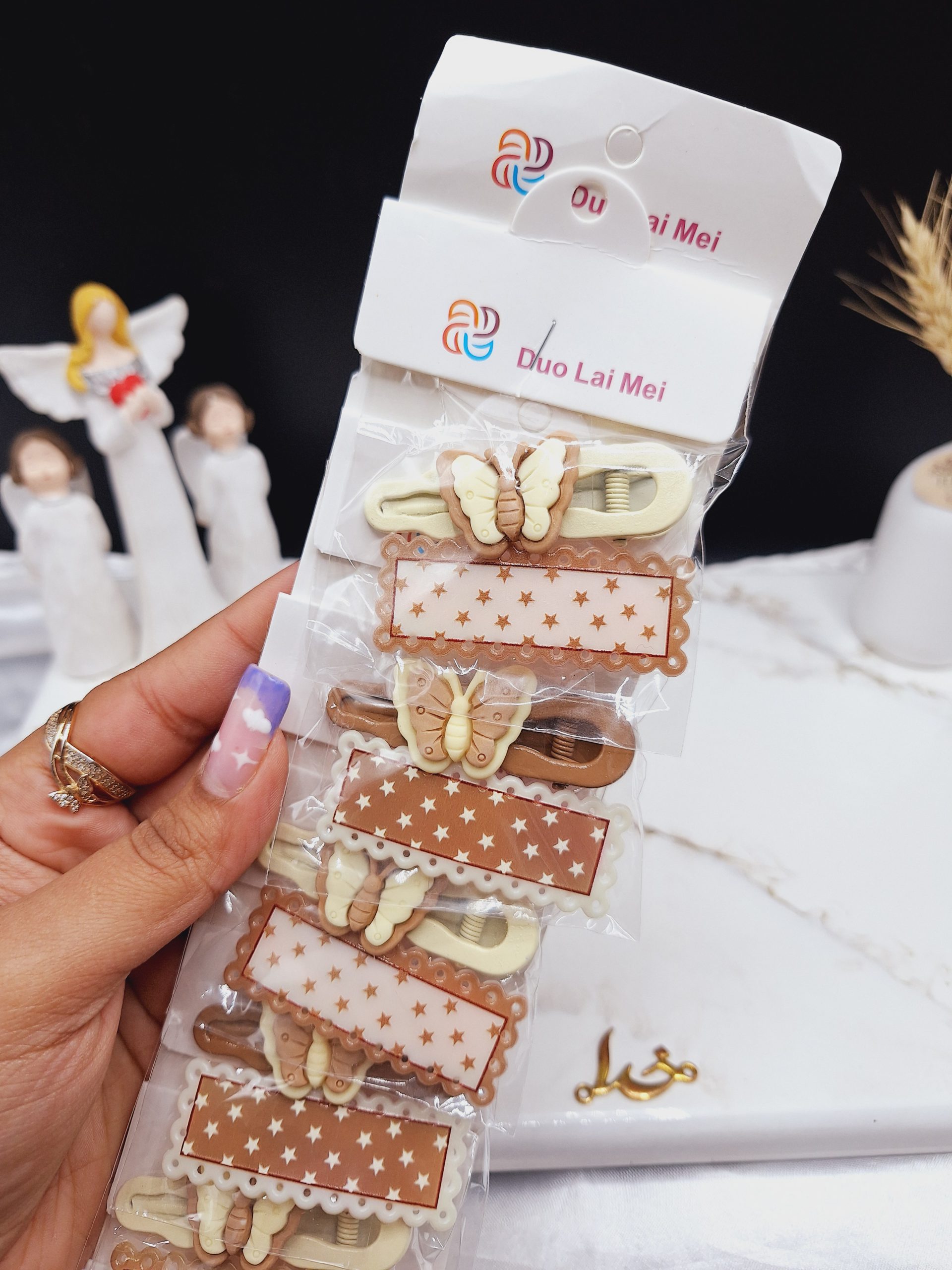 گیره و پنس مو طرح پروانه