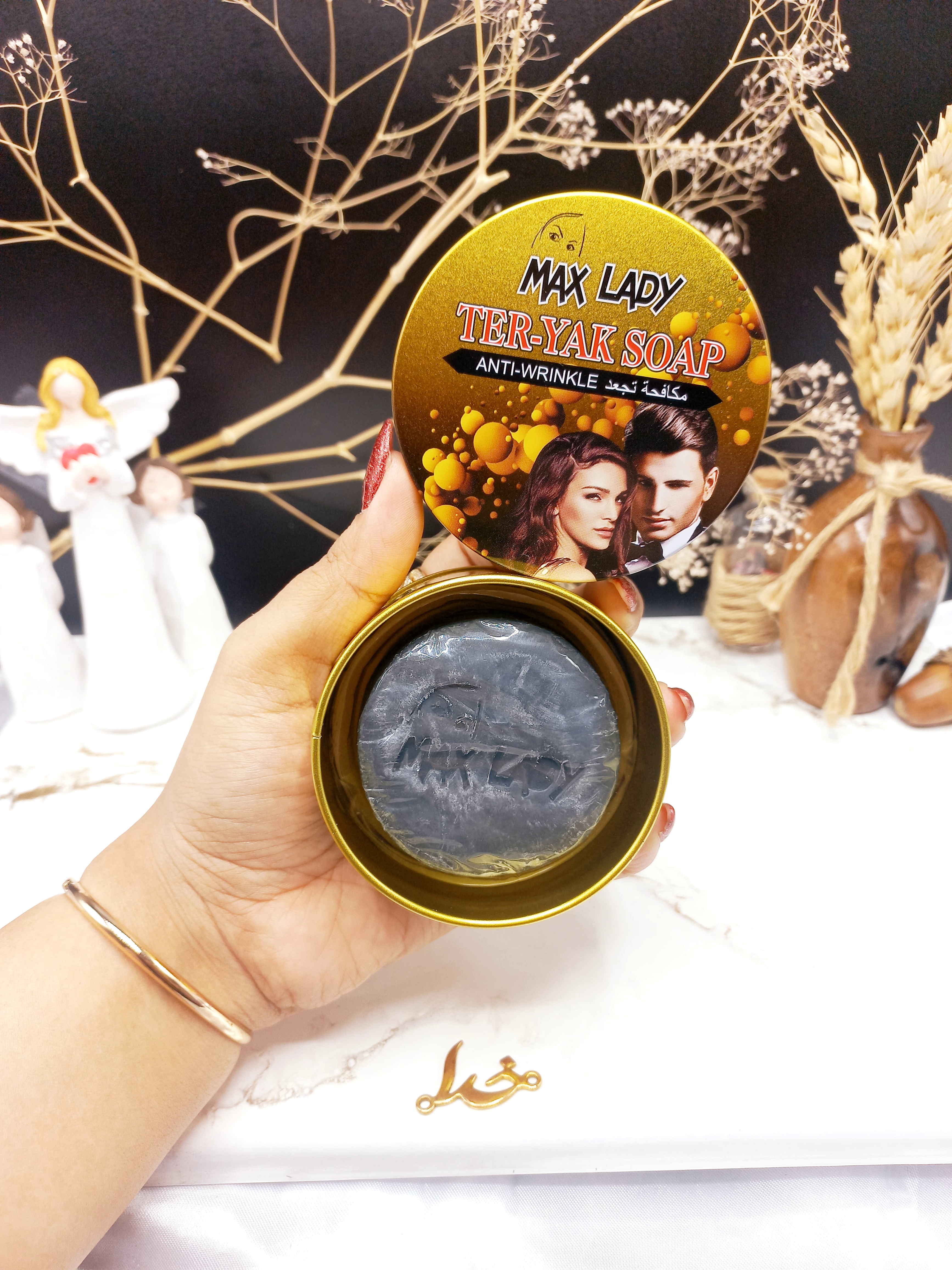 صابون تریاک قوطی فلزی برند مکس لیدی MAX LADY کد 14032