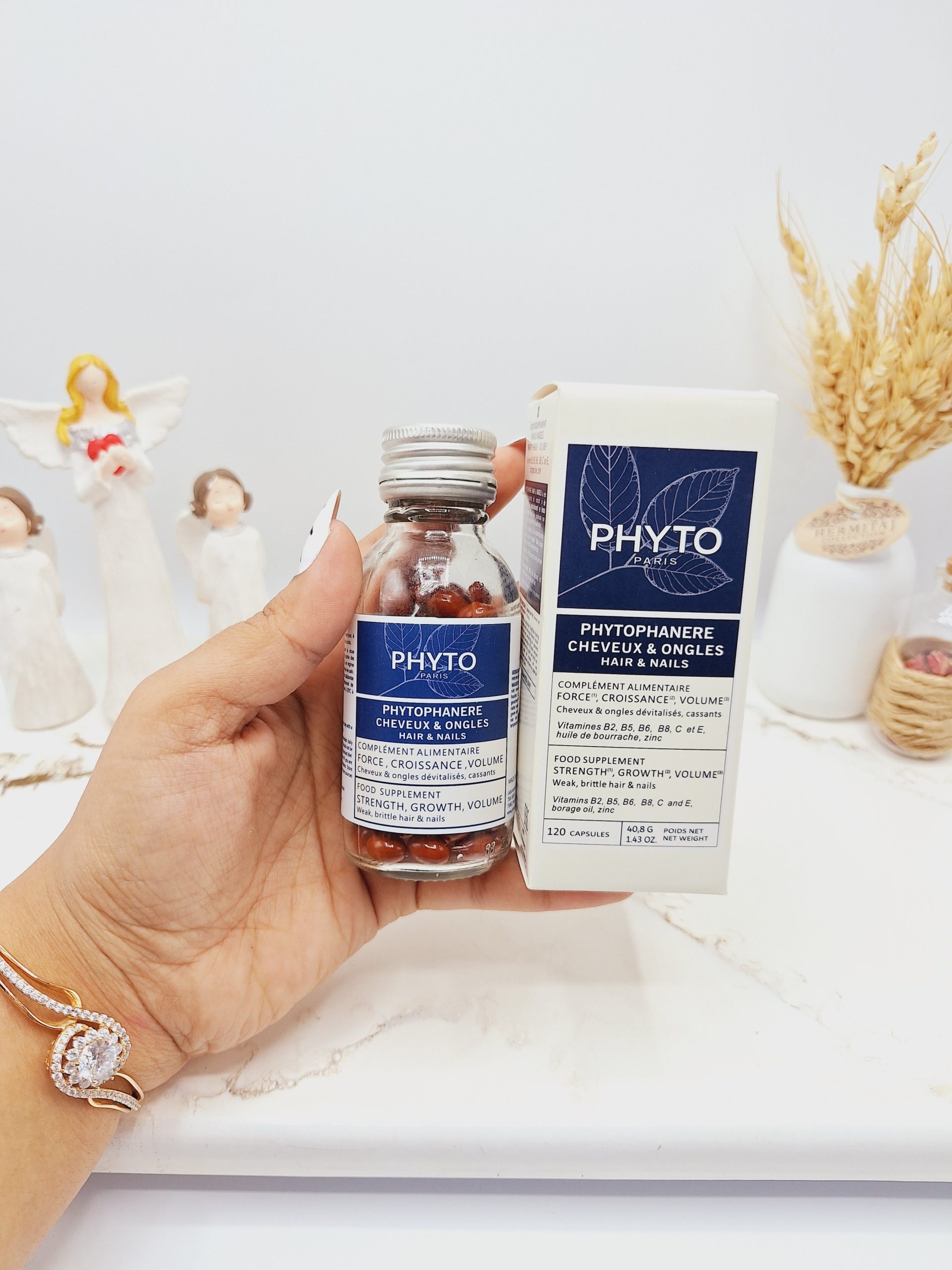 قرص تقویت رشد مو و ناخن برند فیتو PHYTO تعداد 120 عدد ساخت ایتالیا کد 8411