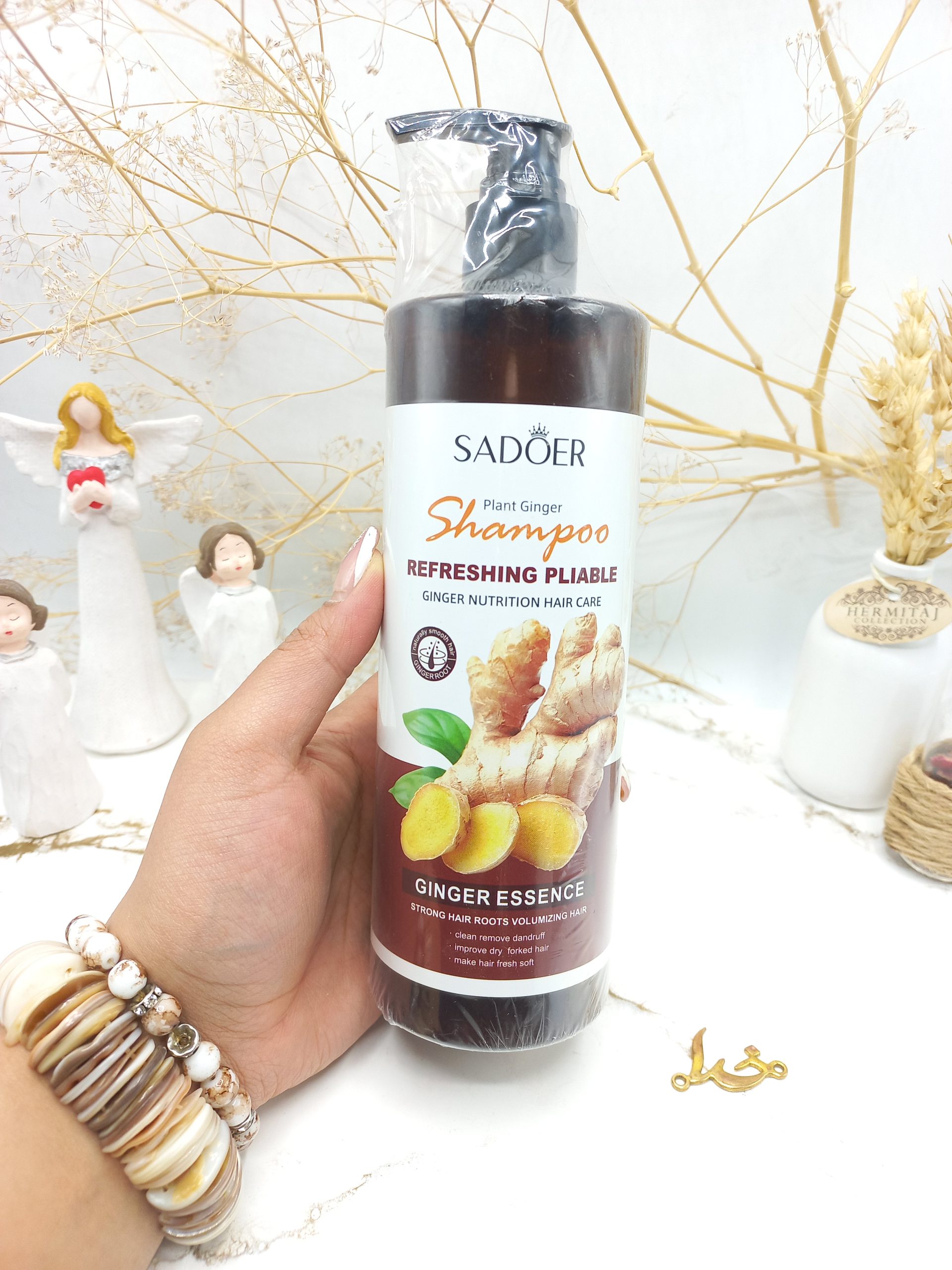 شامپو ضد ریزش گیاهی مو (حاوی عصاره طبیعی زنجبیل) سادور SADOER کد 93801
