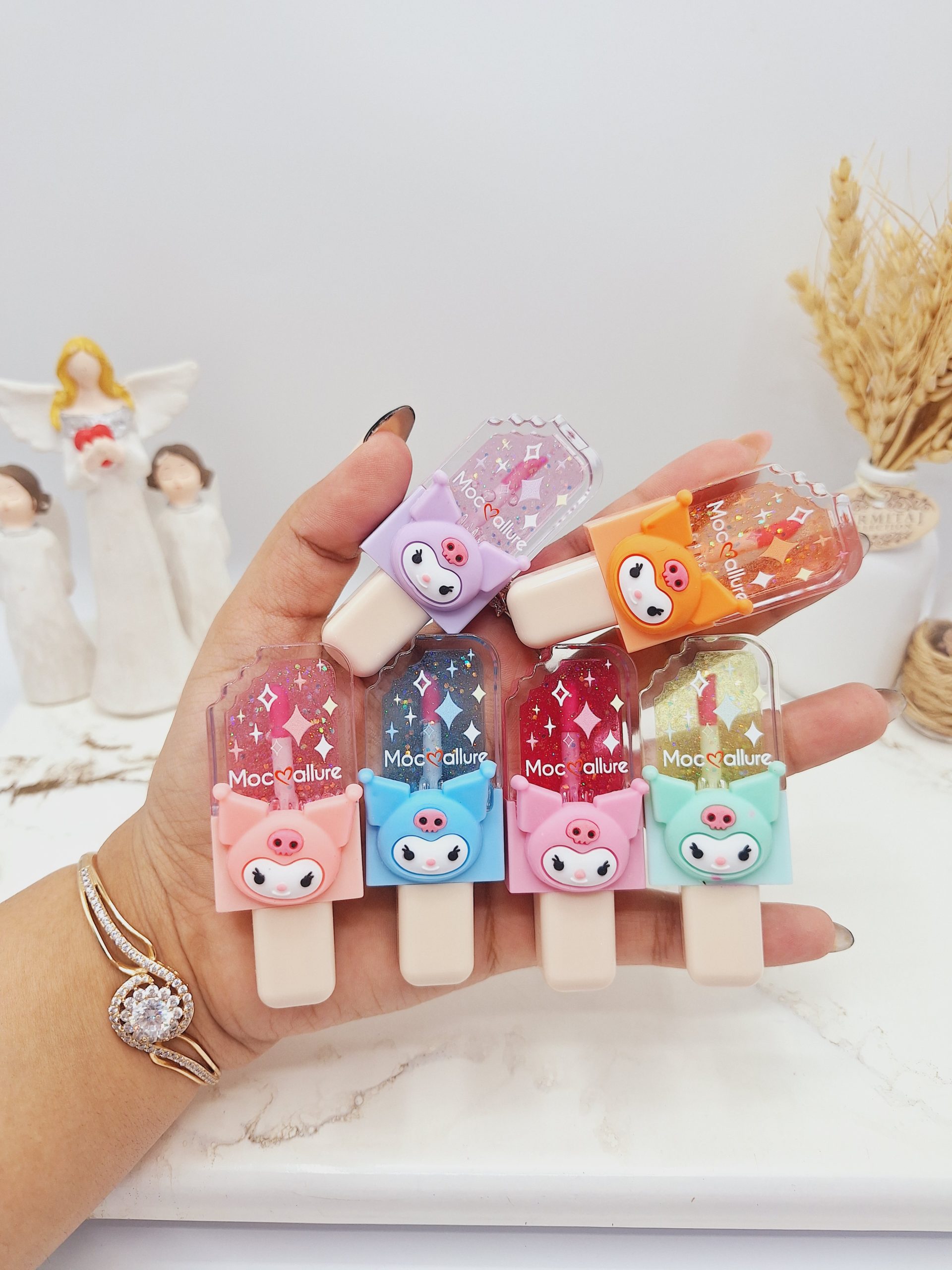 برق لب حرارتی شاین دار بستنی چوبی برند Mocoallure کد Moc1081