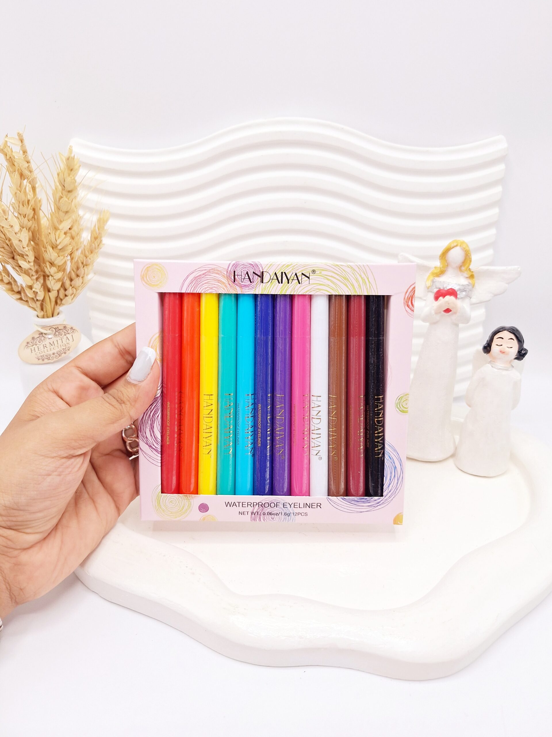 پک 12 تایی خط چشم ماژیکی رنگی هندیان کد 0749