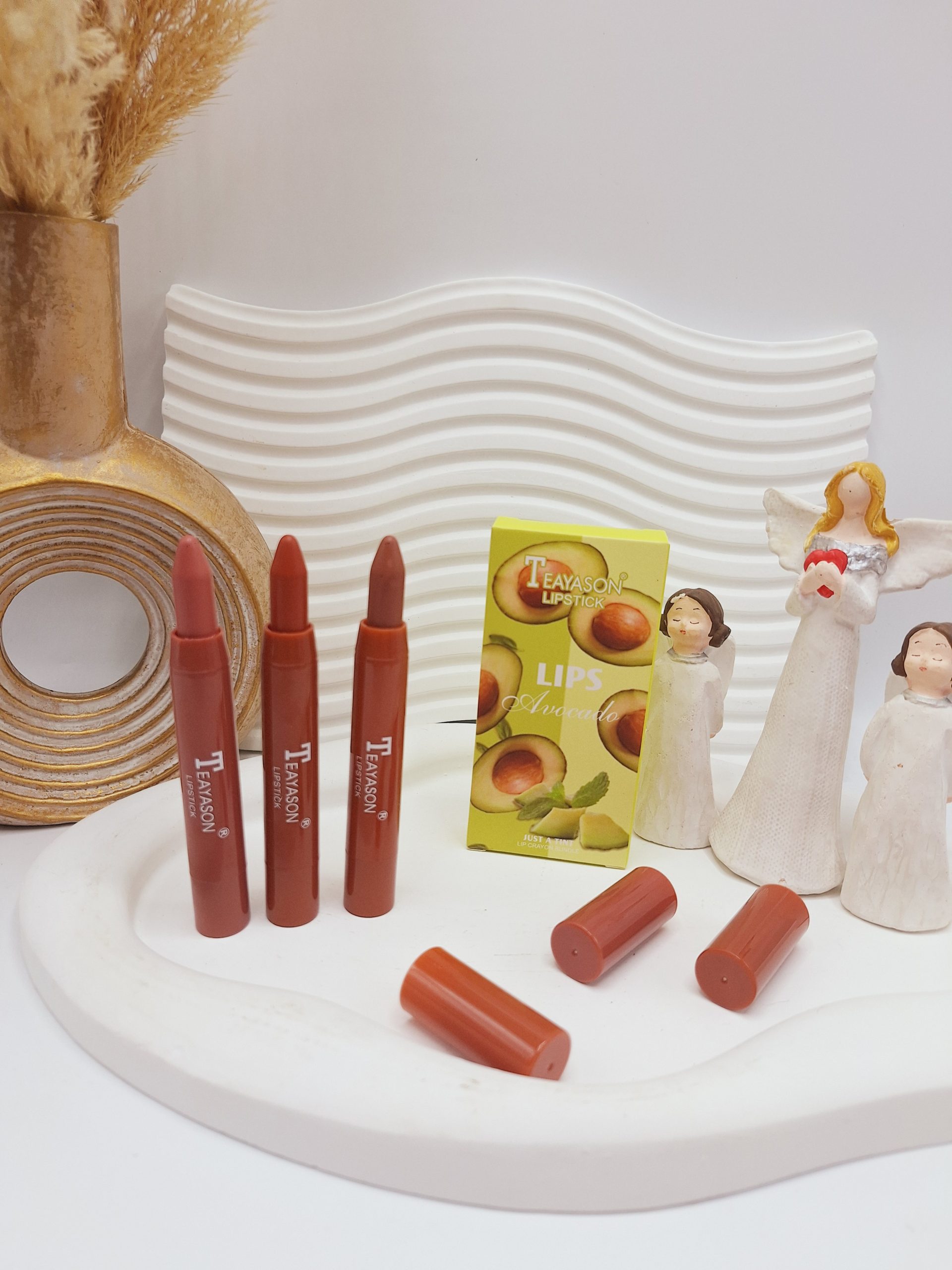 پک 3 تایی رژ لب طرح آووکادو TEAYASON‏ کد XQ06B