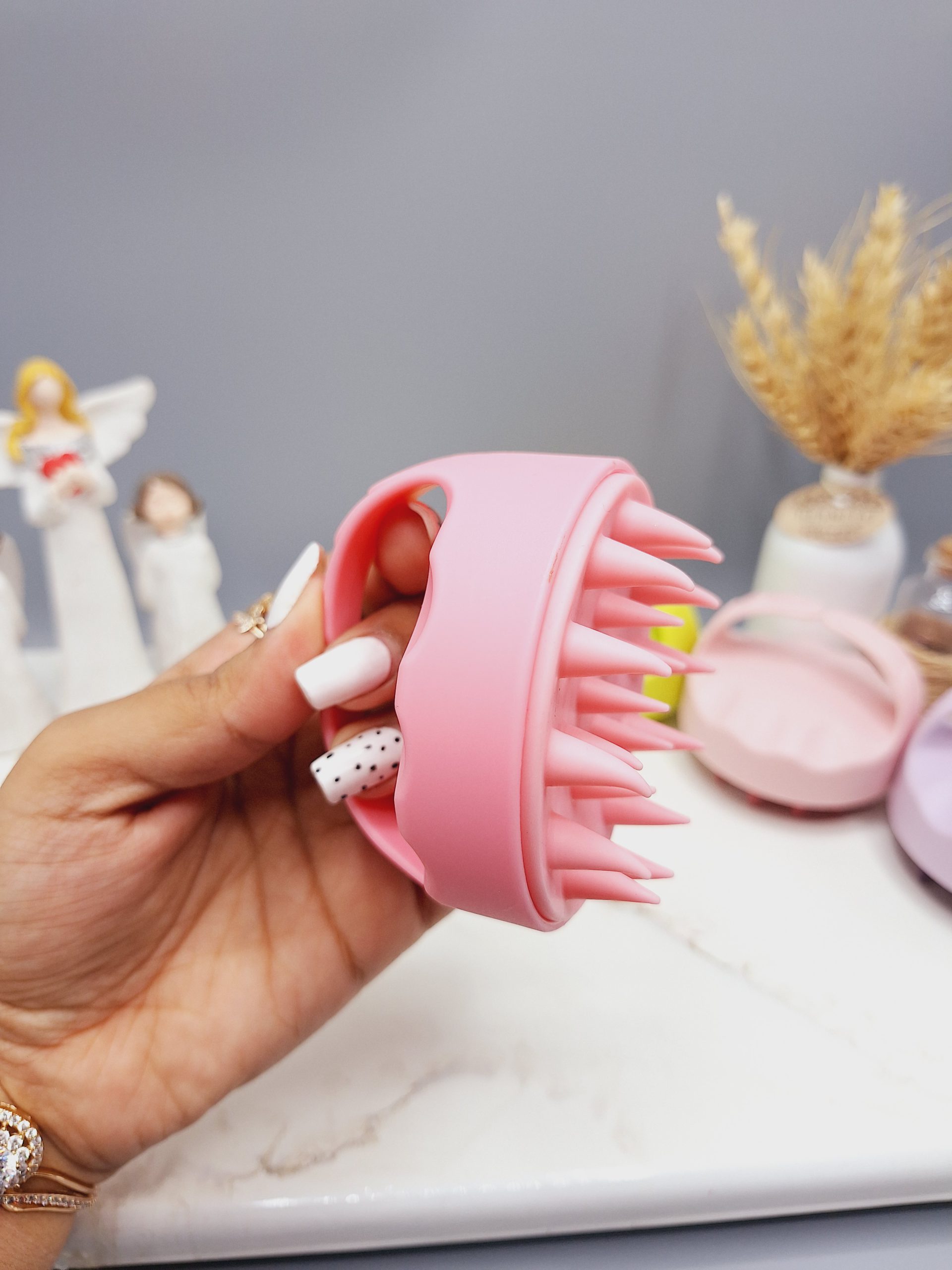 سرشور و ماساژور سر سیلیکونی مدل دسته دار