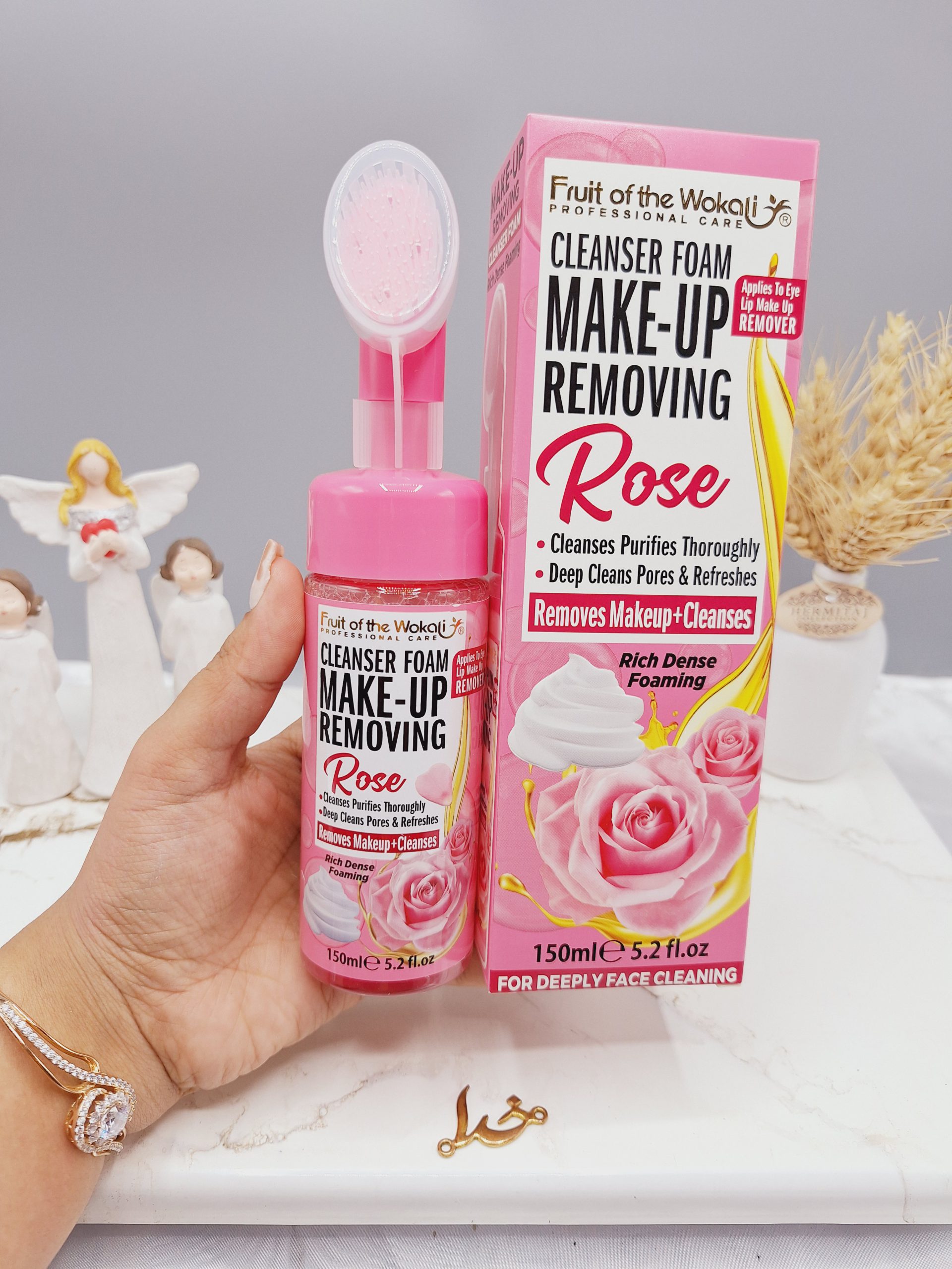 فوم پاک کننده آرایشی با رایحه گل رز برند Wokali کد HA-3071