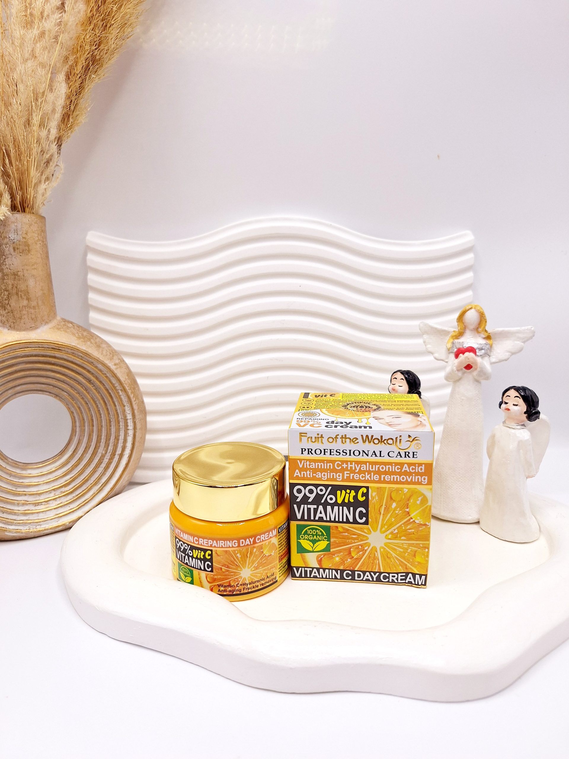 کرم جوانساز و ضد لک و روشن کننده قوی (روز) ویتامین سی برند وکالی اصل کد WKL713