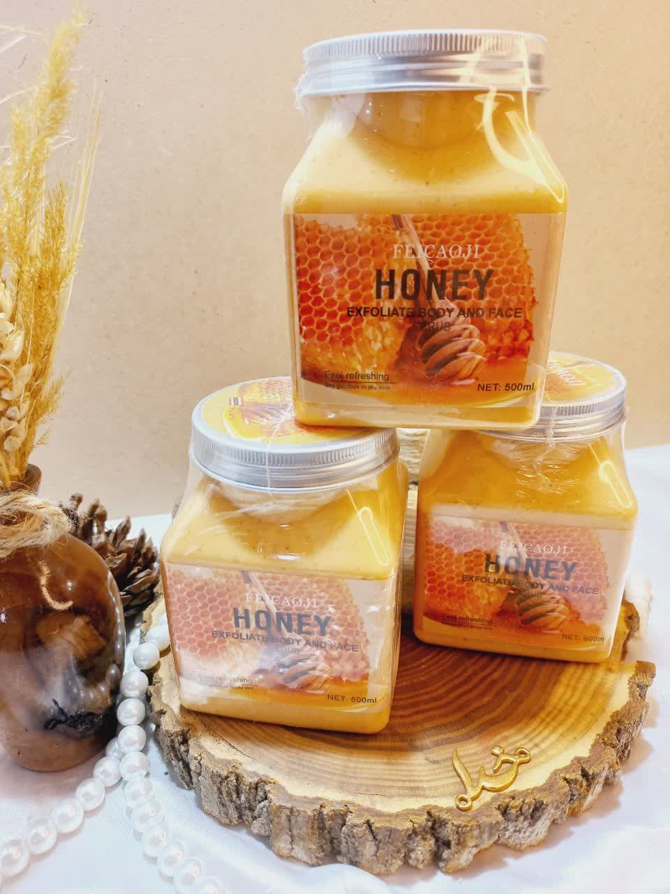 اسکراب شنی صورت و بدن رایحه عسل فیکاوجی FEICAOJI کد 137287