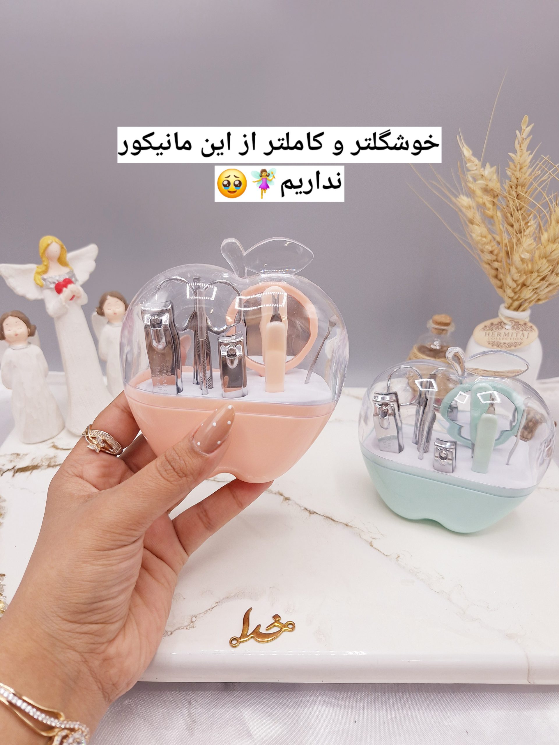 ست مانیکور و پدیکور طرح اپل 9 تکه کد F0130