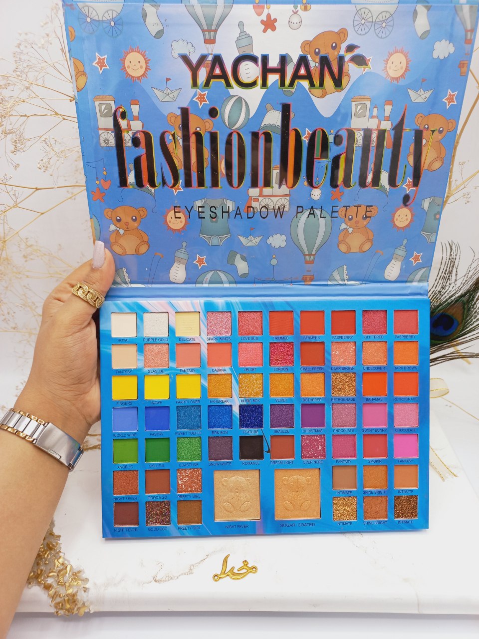 پالت سایه چشم ۶۴ رنگ برند فشیون بیوتی fashion beauty کد YC389