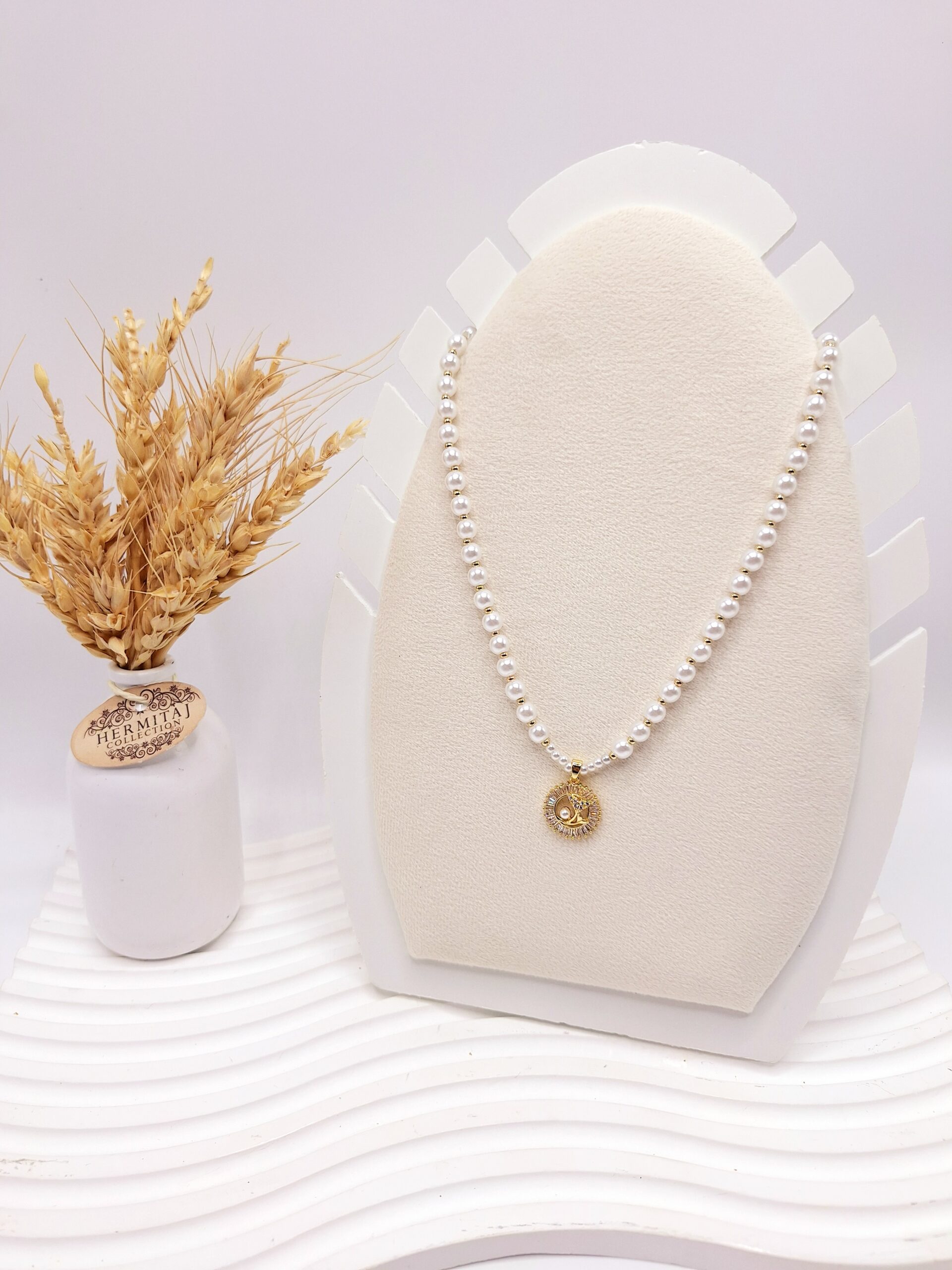 نیم ست تمام مراوریدی زیبا طرح دم وال