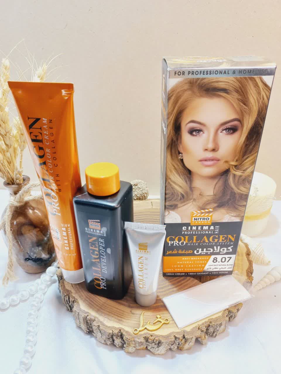 کیت رنگ مو بلوند طبیعی مات روشن شماره 8/07 کلاژن  COLLAGE