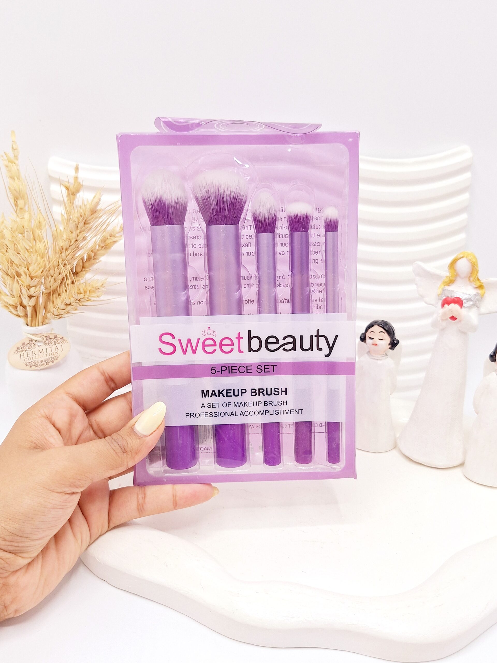 ست براش 5 تکه پر تراکم بدون ریزش Sweet beauty کد 5017